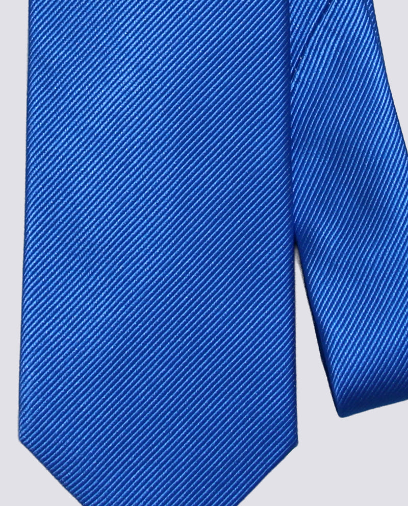Royal Blue Silk Herringbone Tie