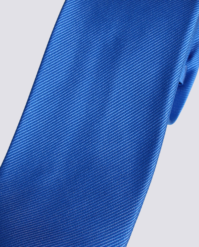 Royal Blue Silk Herringbone Tie