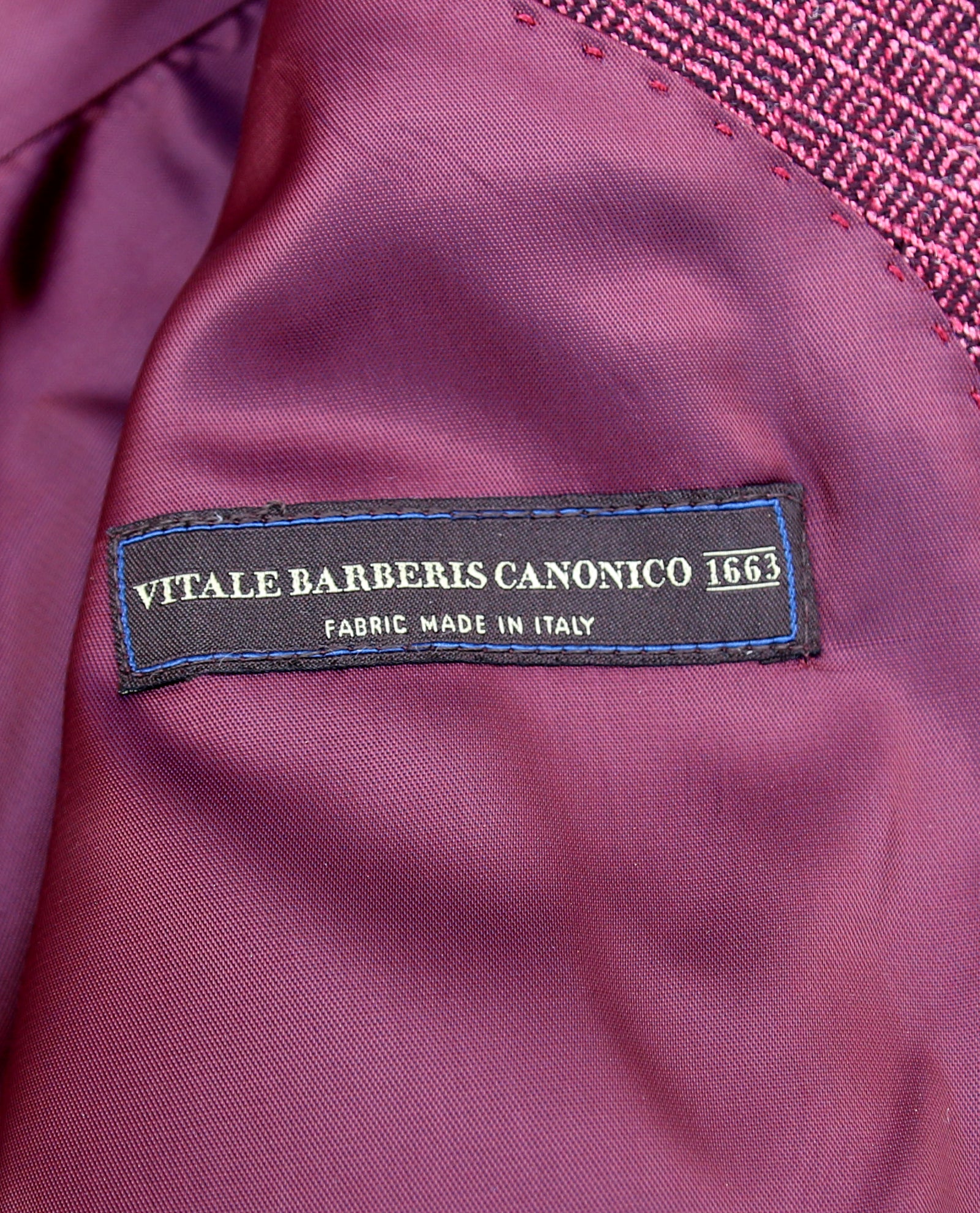 Vitale Barberis Canonico Wine Textured Sport Coat