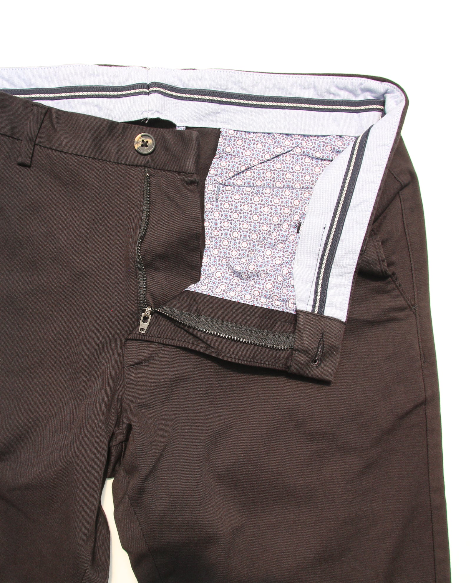 Dark Brown Tailored Chinos