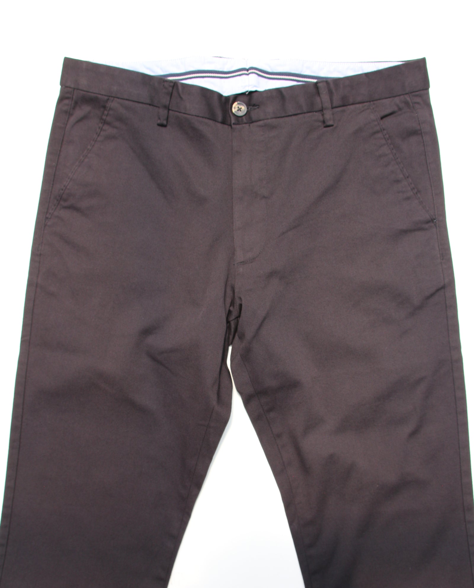 Dark Brown Tailored Chinos