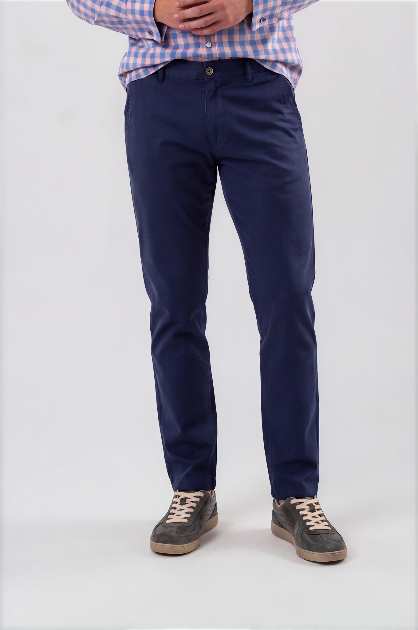 Classic Navy Tailored Chinos