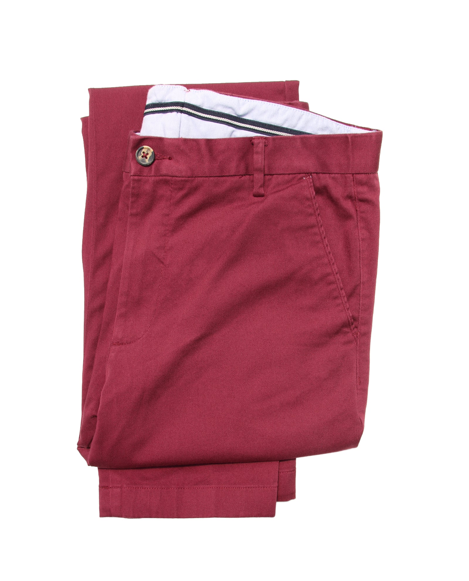 Burgundy Tailored Chinos