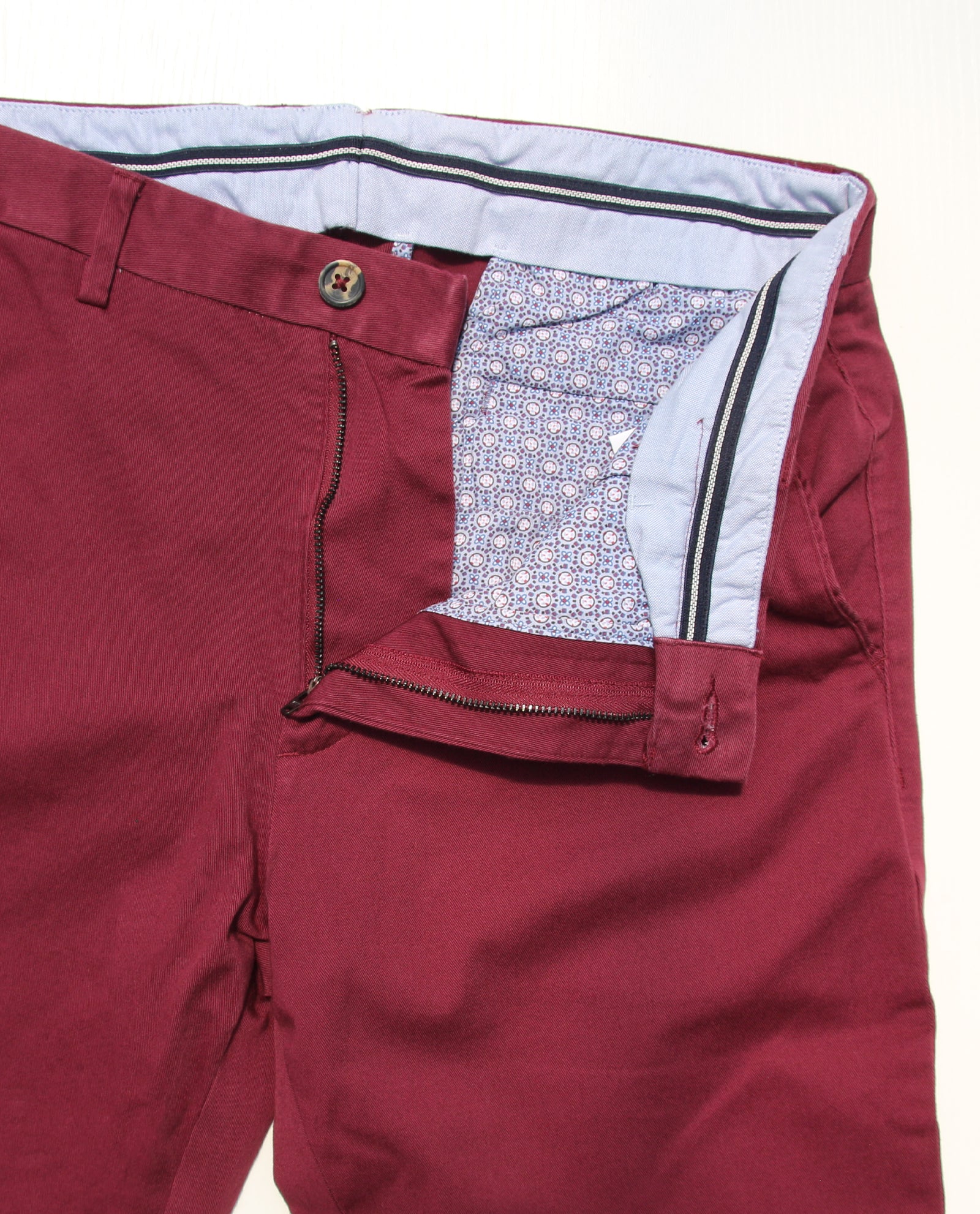 Burgundy Tailored Chinos