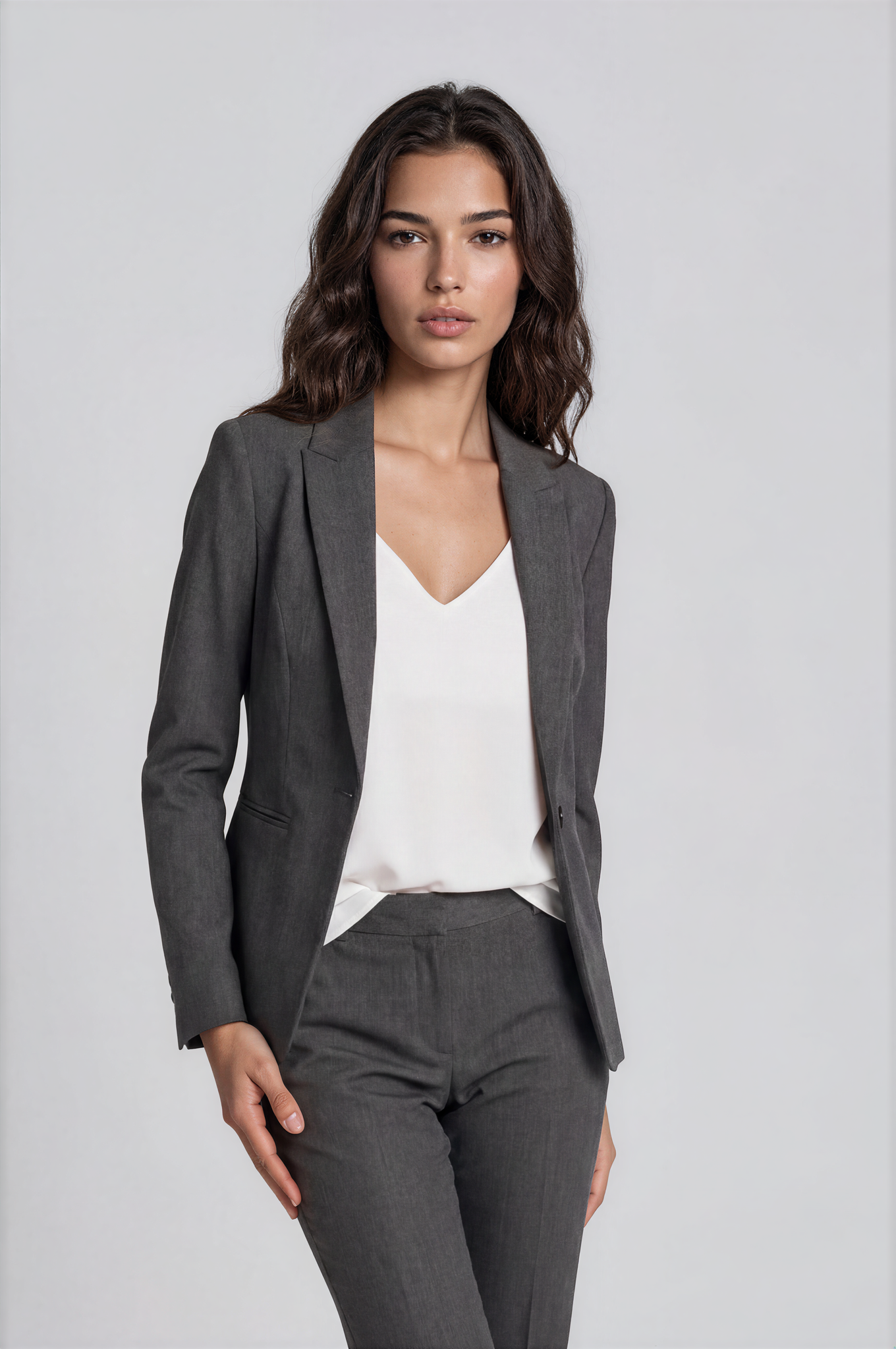 Charcoal Women's Pressed Trousers