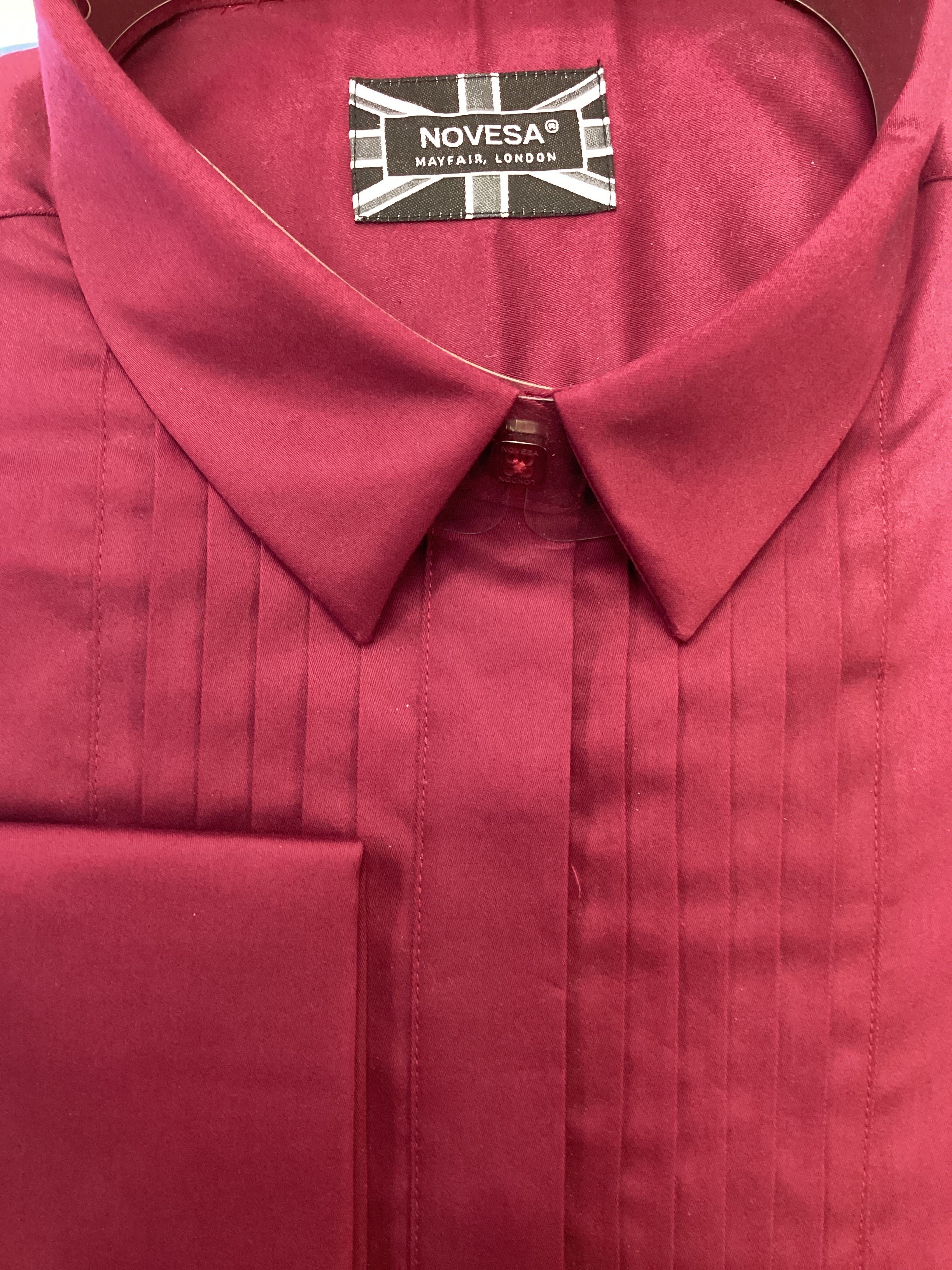 Wine Pleated Shirt