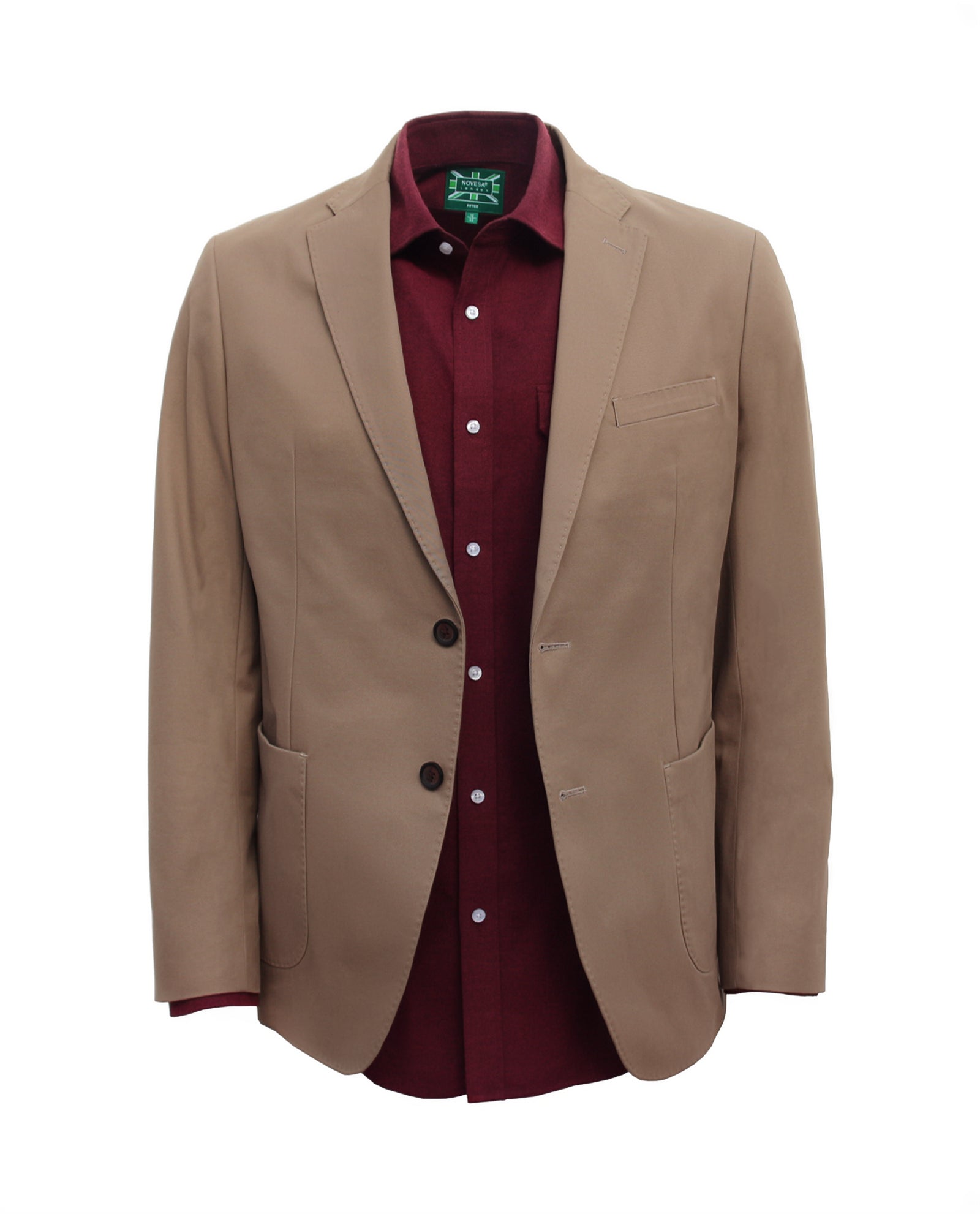 Men’s Brushed Cotton Jacket — Khaki