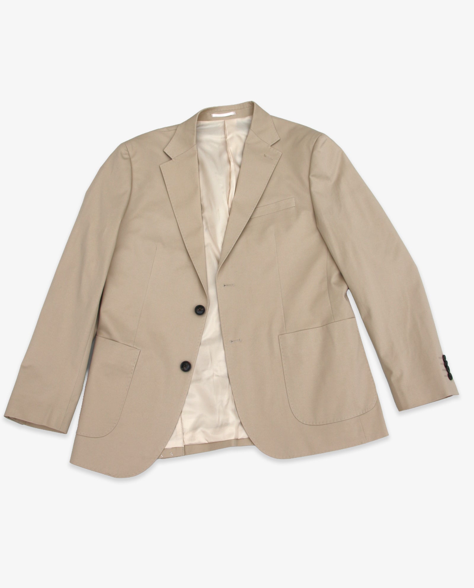 Classic Khaki Cotton-Blend Sport Coat