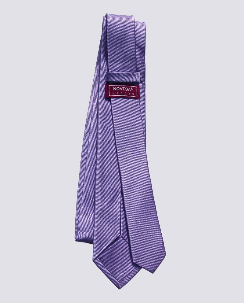 Lavender Silk Herringbone Tie