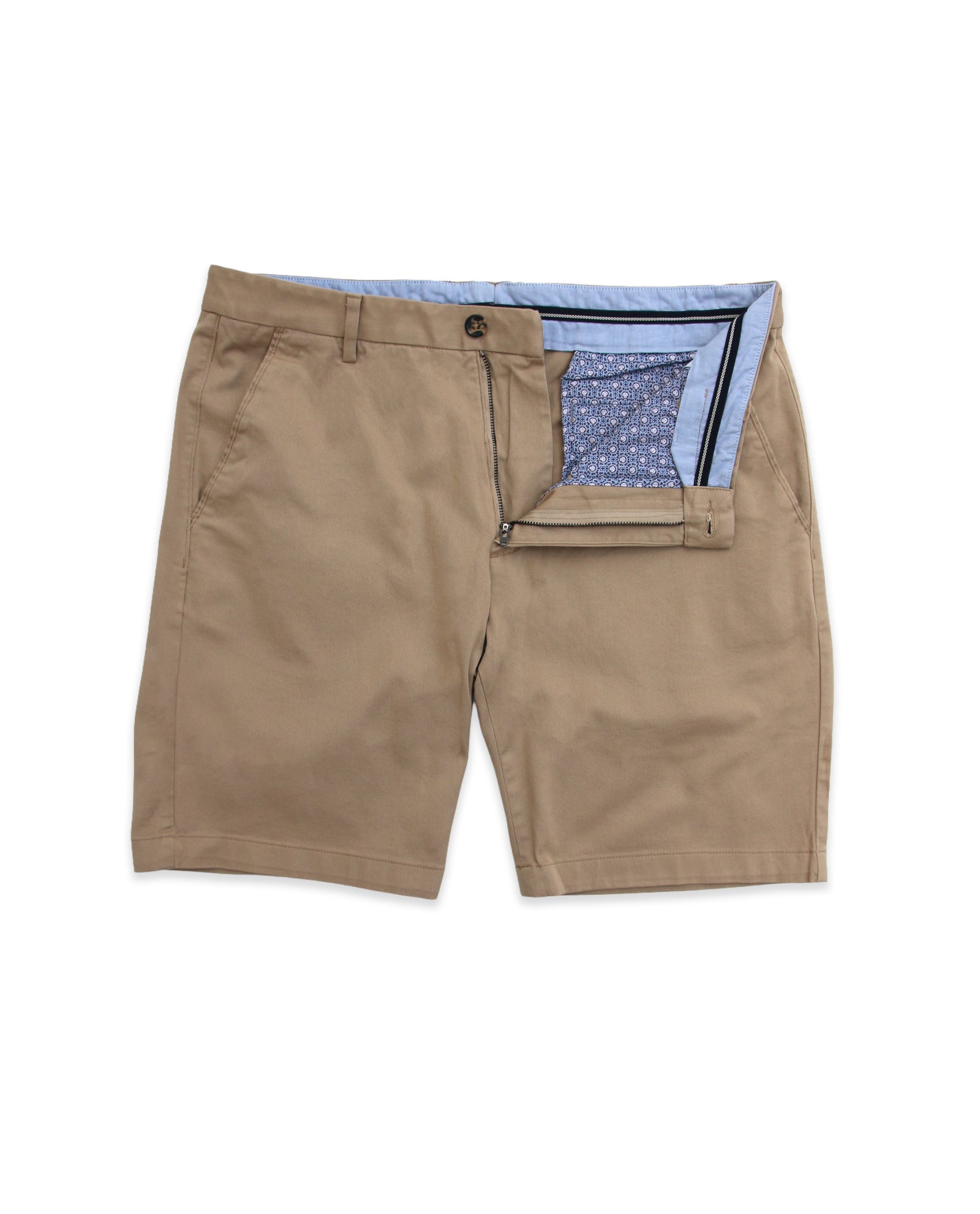 Camel Tailored Chino Shorts