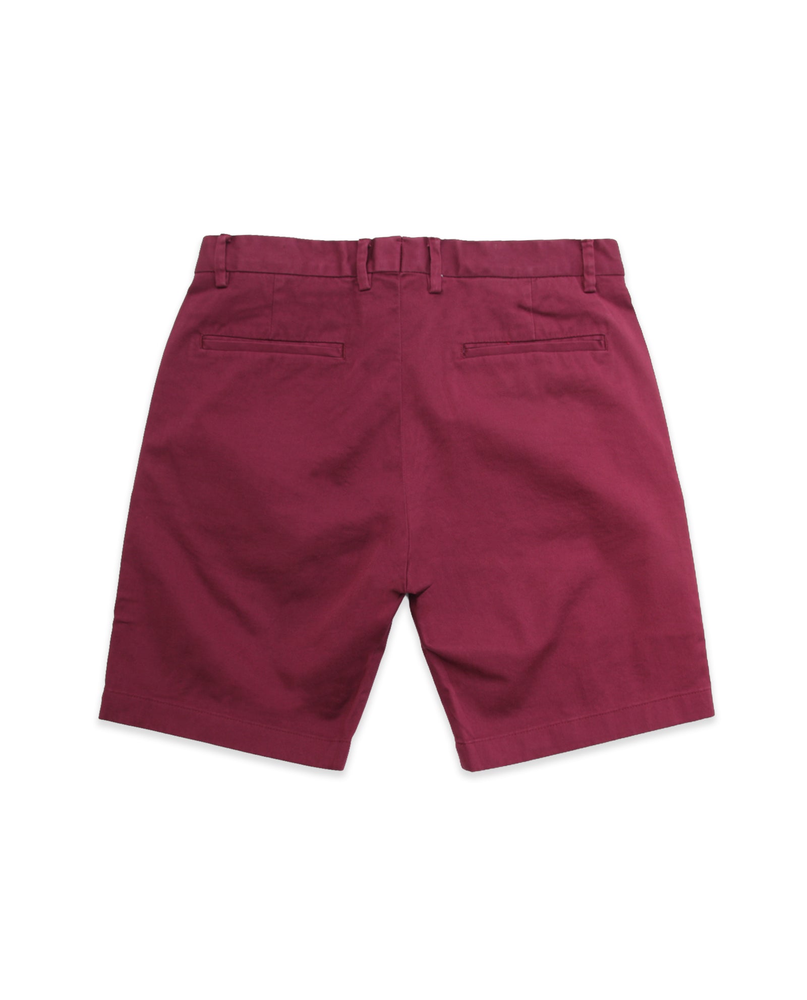 Burgundy Tailored Chino Shorts