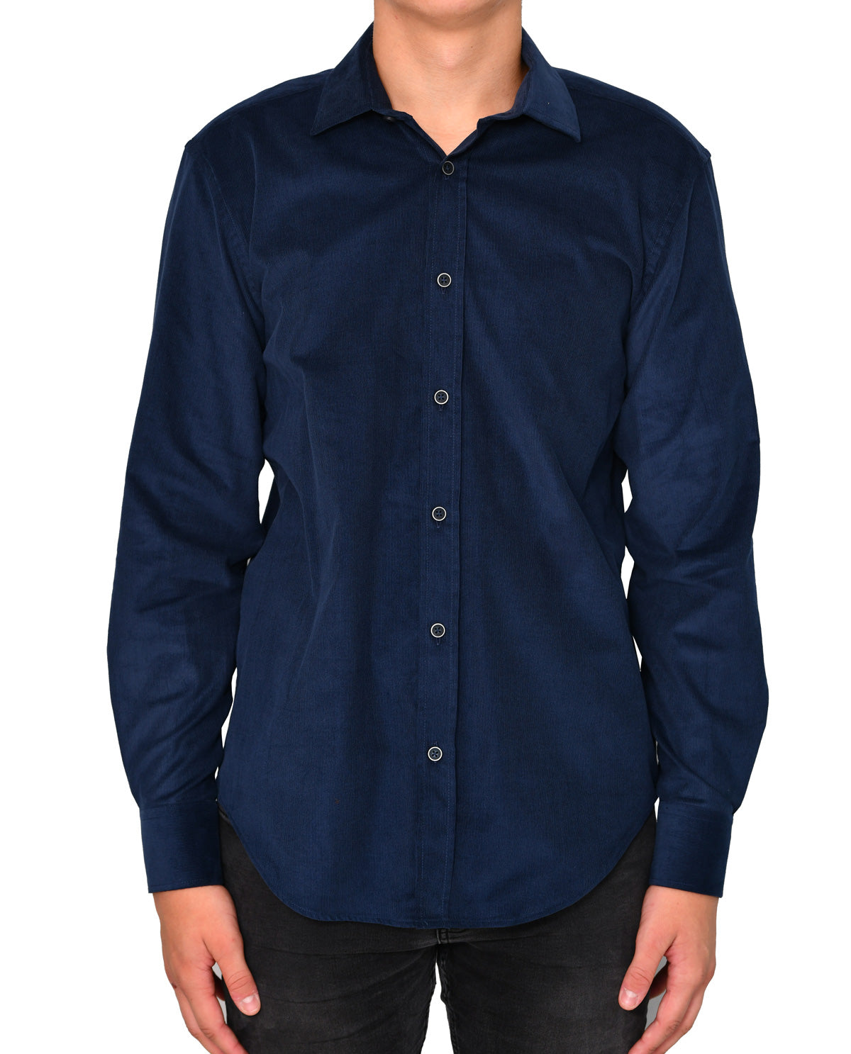 Men's Navy Corduroy Long Sleeve