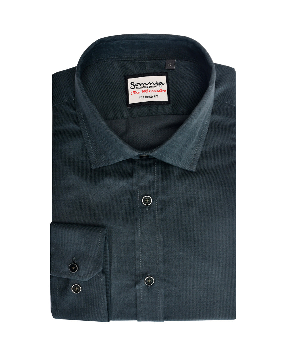 Men's Dark Green Corduroy Long Sleeve