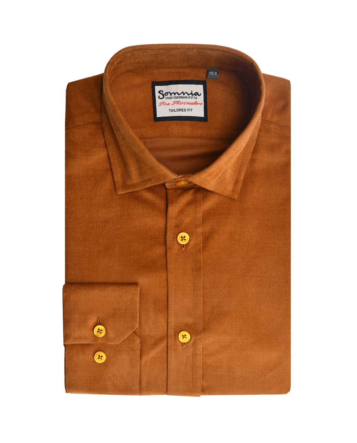 Men's Camel Corduroy Long Sleeve