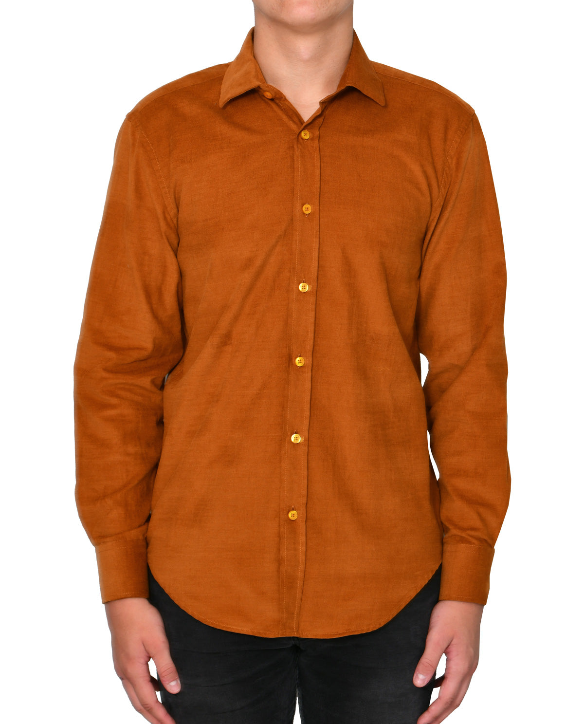 Men's Camel Corduroy Long Sleeve