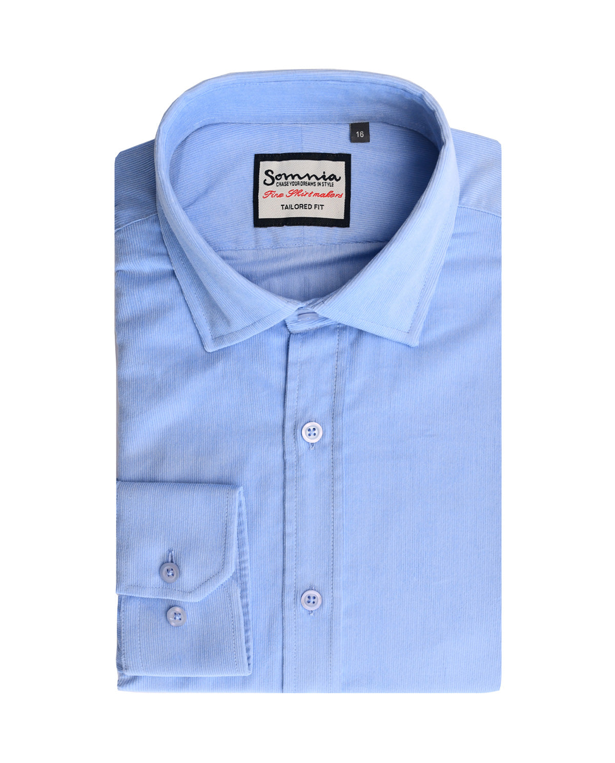 Men's Light Blue Corduroy Long Sleeve