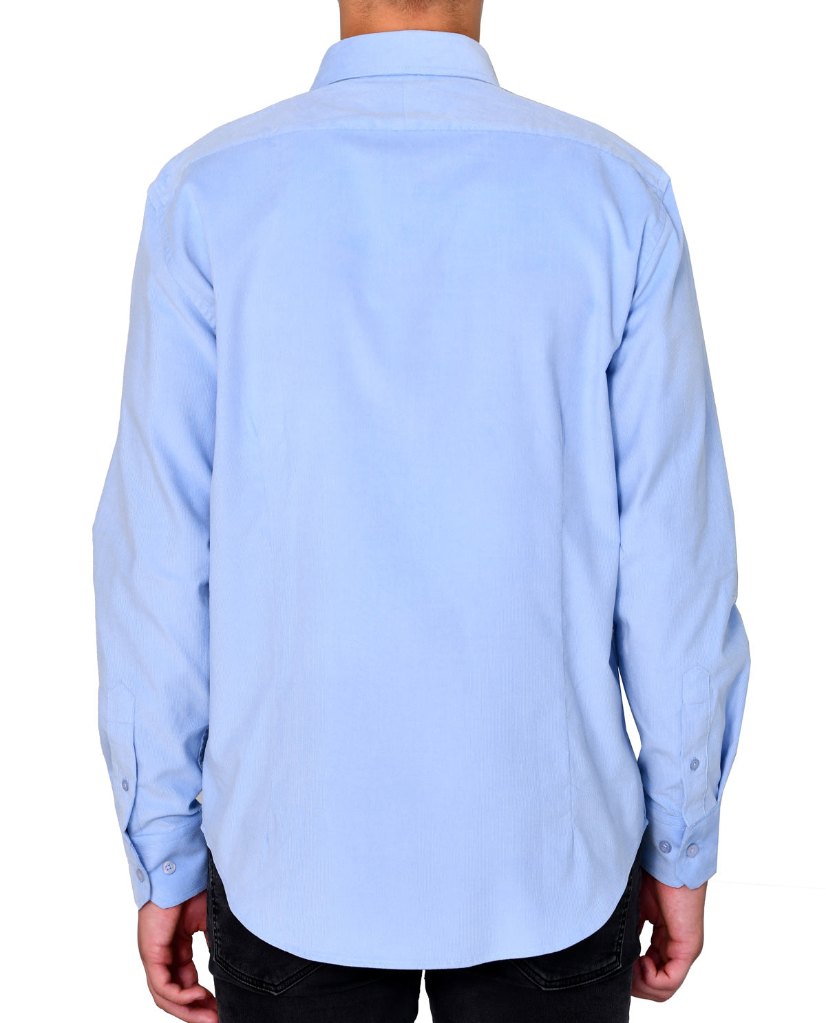 Men's Light Blue Corduroy Long Sleeve