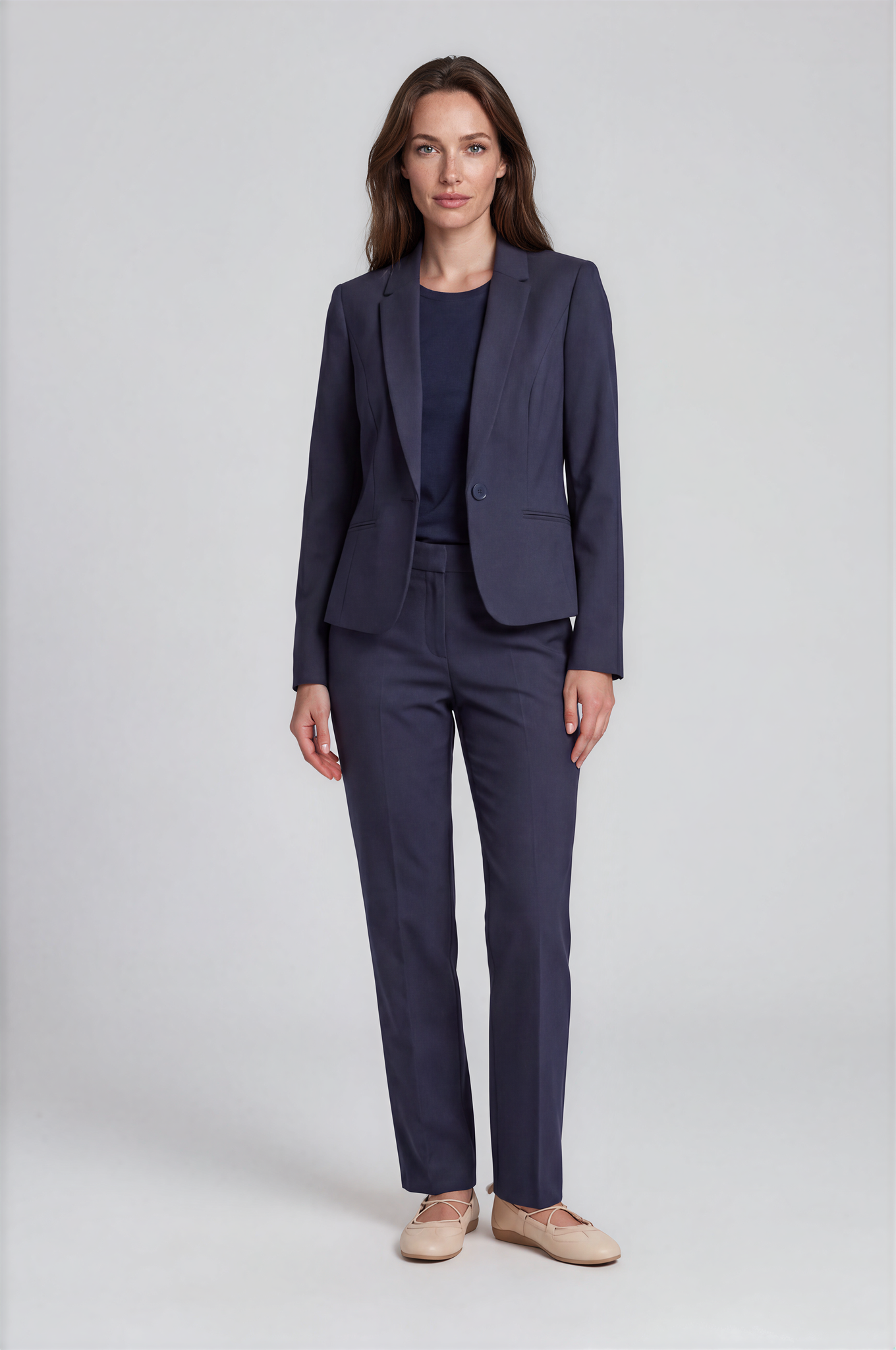 Navy Women's Pressed Trousers