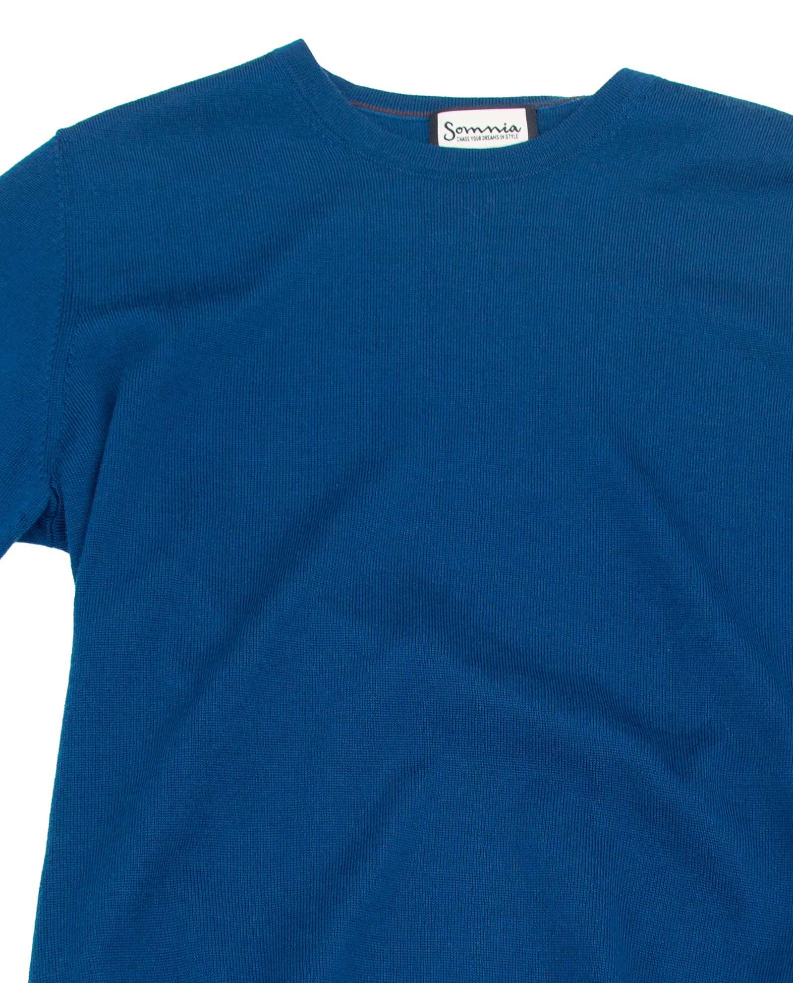 Women’s Extra Fine Merino Wool Crew Neck (Sapphire Blue)