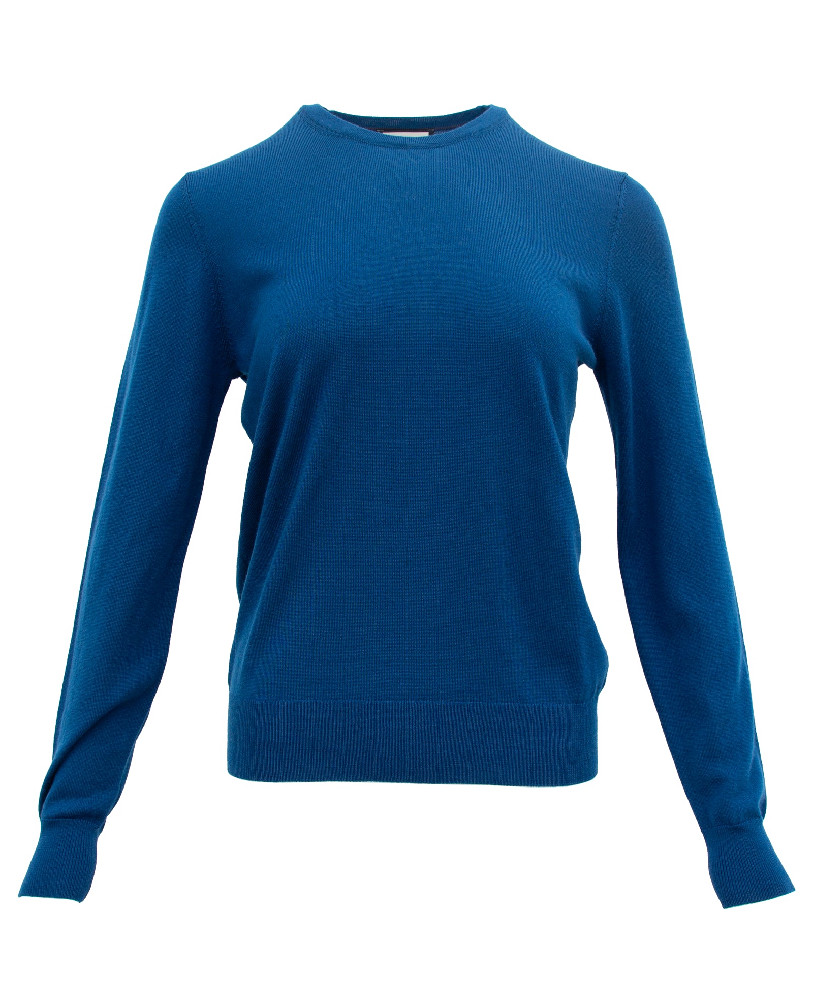 Women’s Extra Fine Merino Wool Crew Neck (Sapphire Blue)