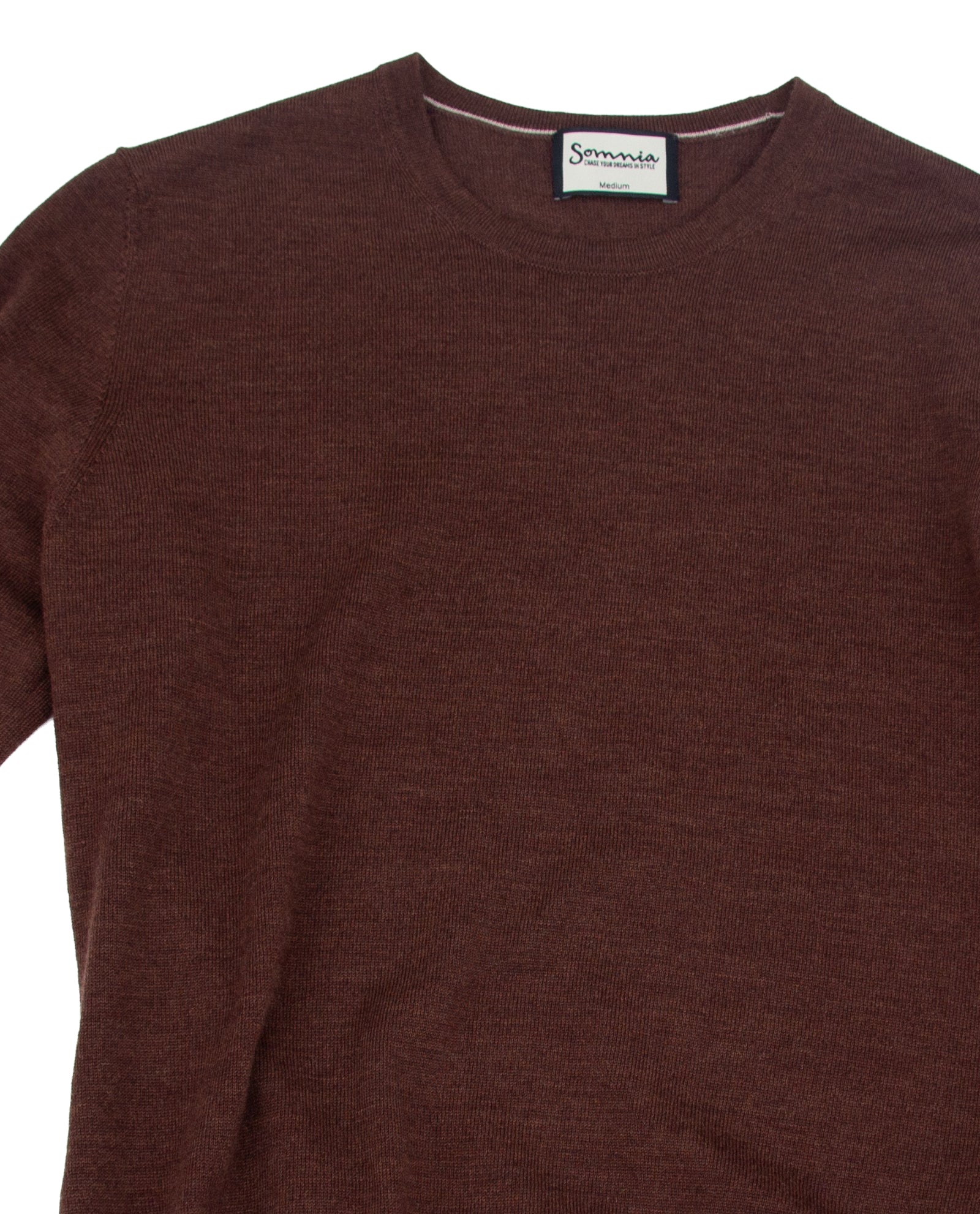 Women’s Extra Fine Merino Wool Crew Neck (Chocolate Brown)