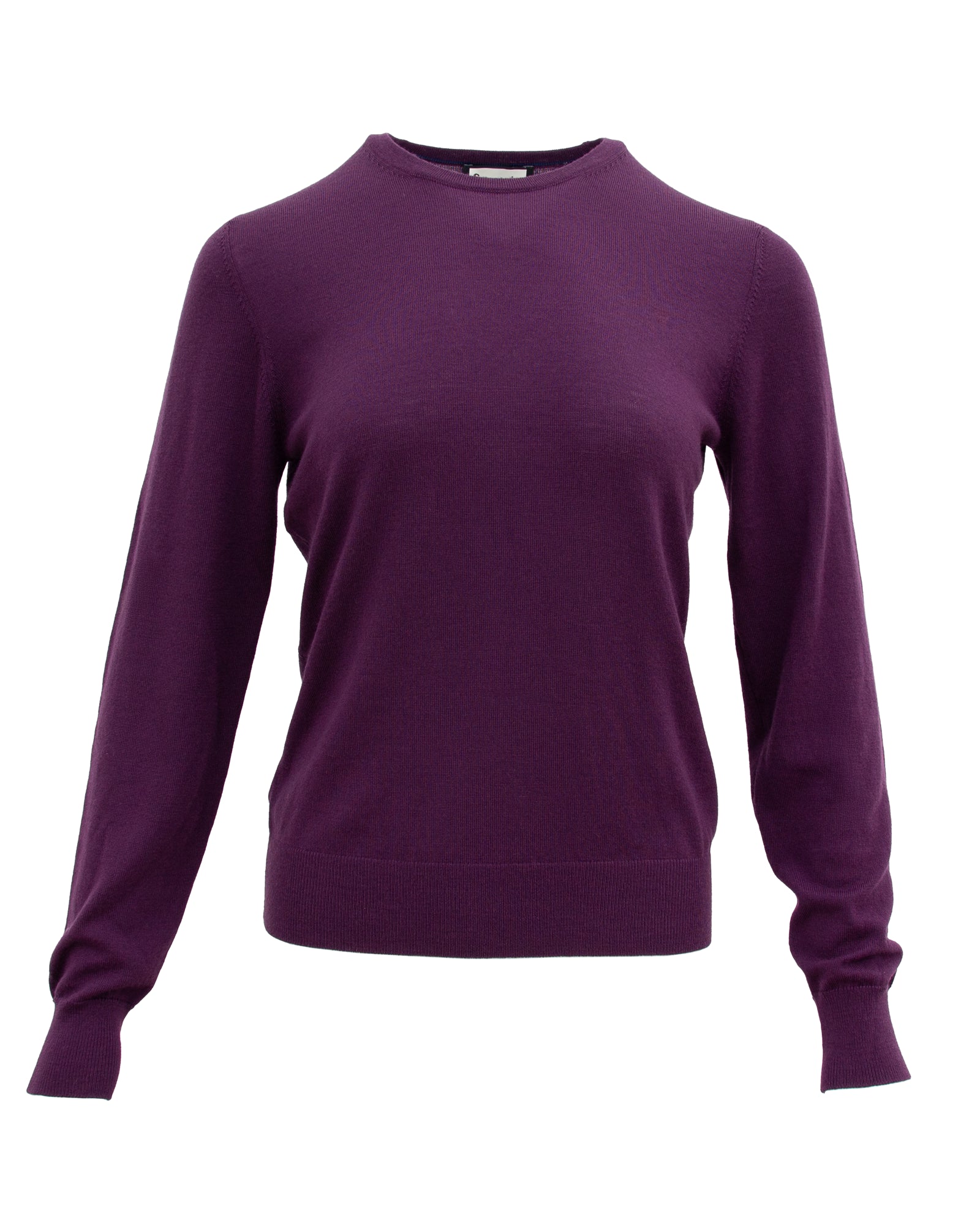 Women’s Extra Fine Merino Wool Crew Neck (Deep Plum)