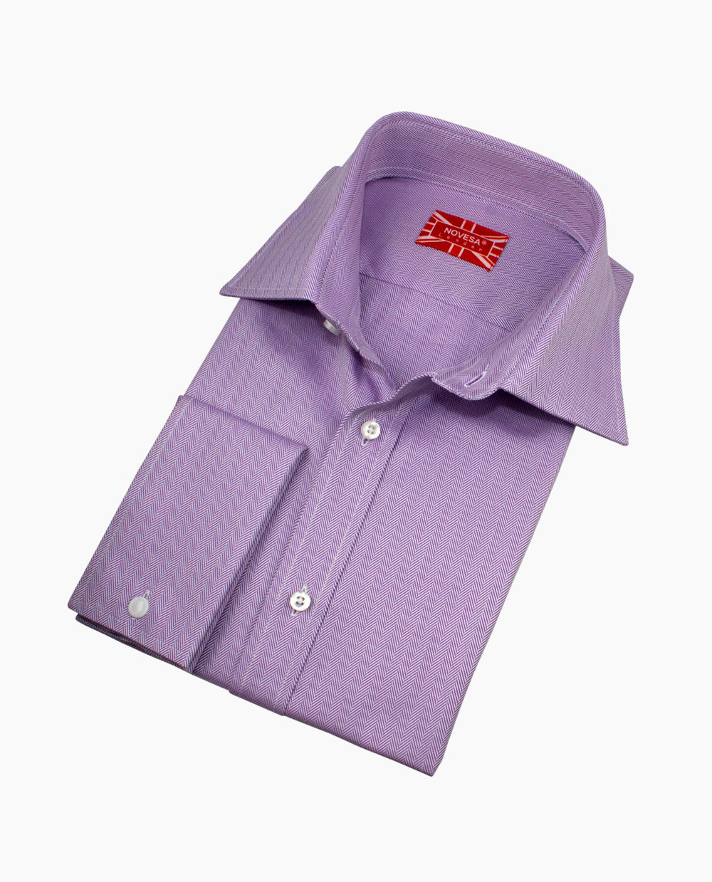 Purple Herringbone Shirt