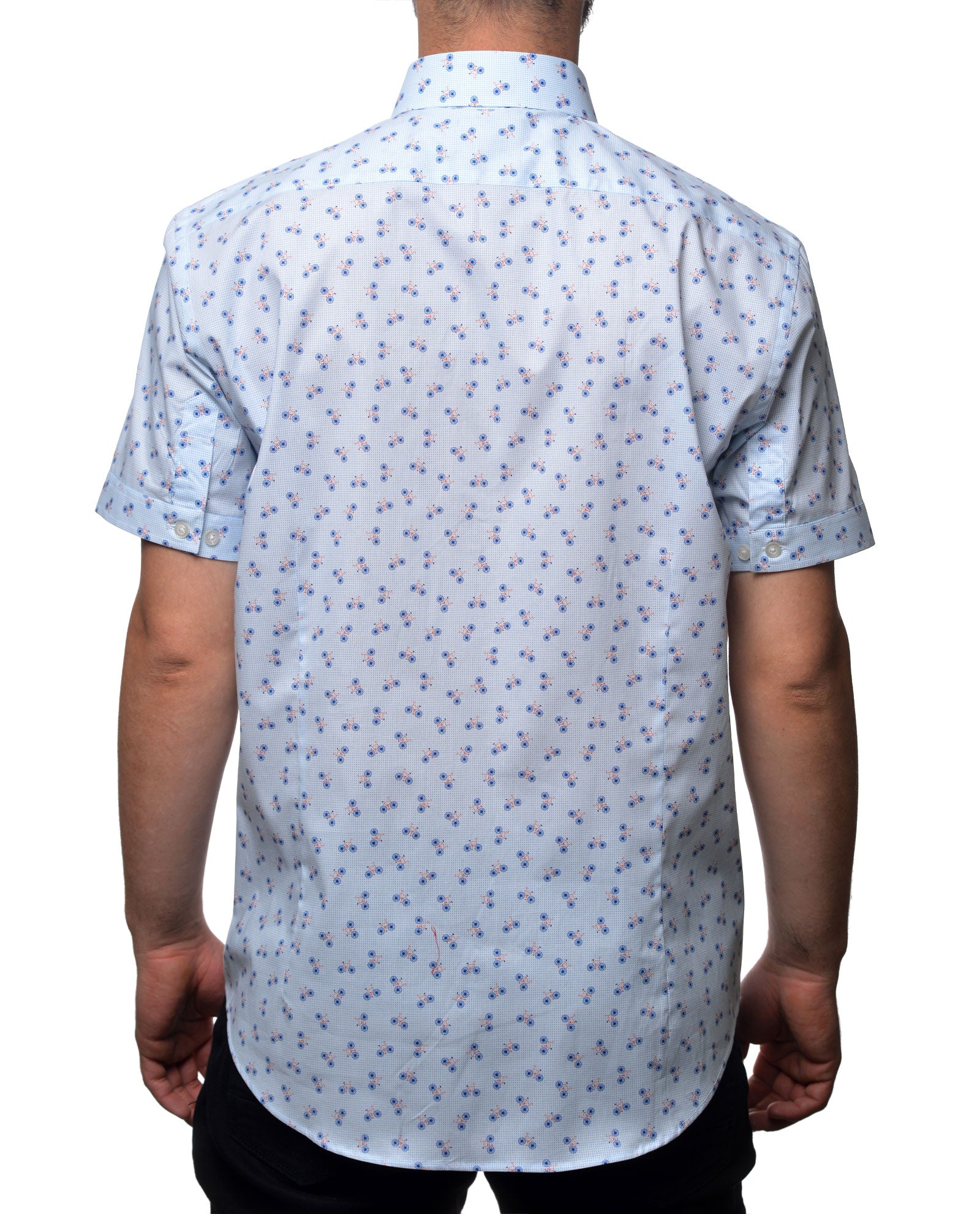 Bicycle Pattern Short Sleeve Shirt