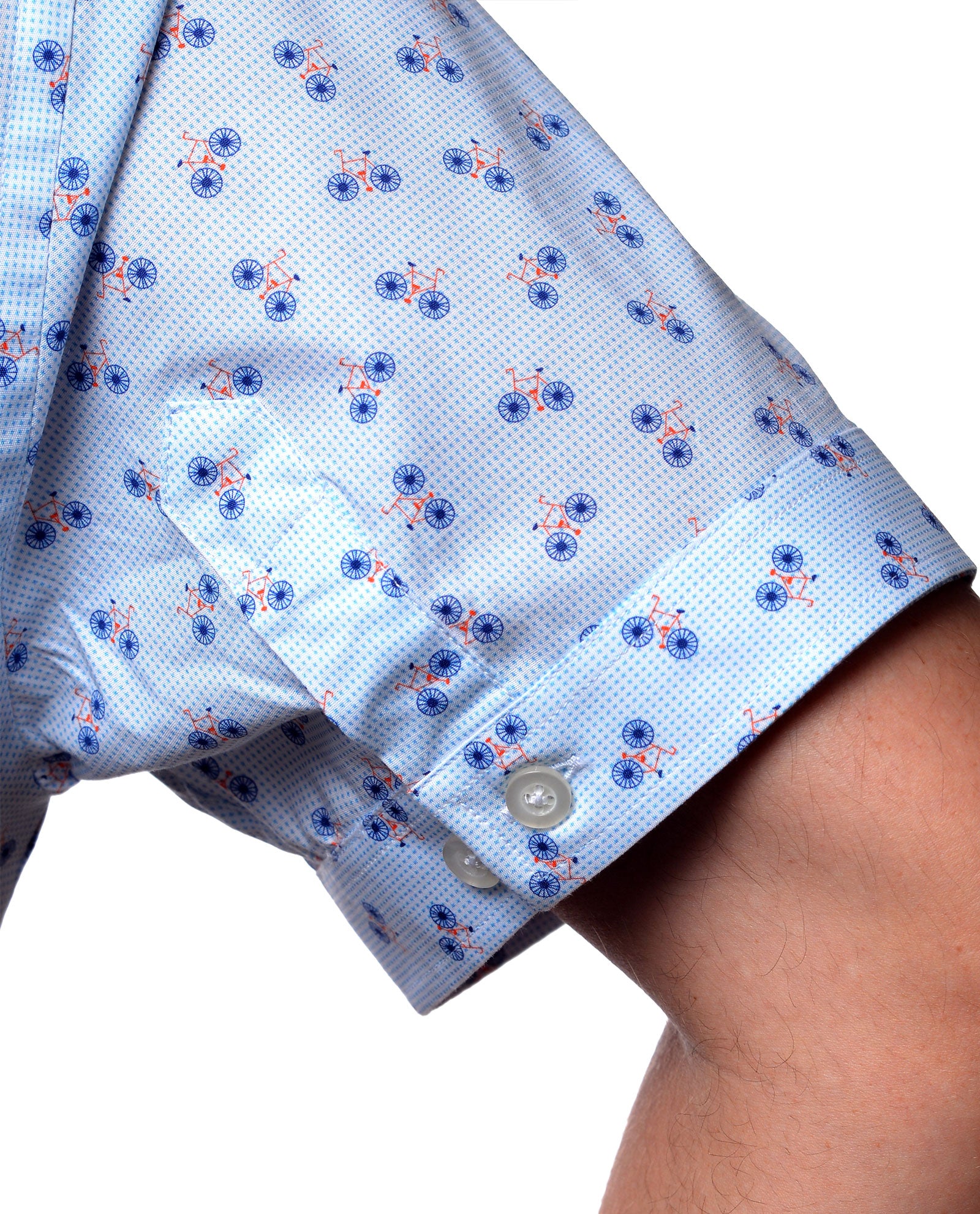 Bicycle Pattern Short Sleeve Shirt