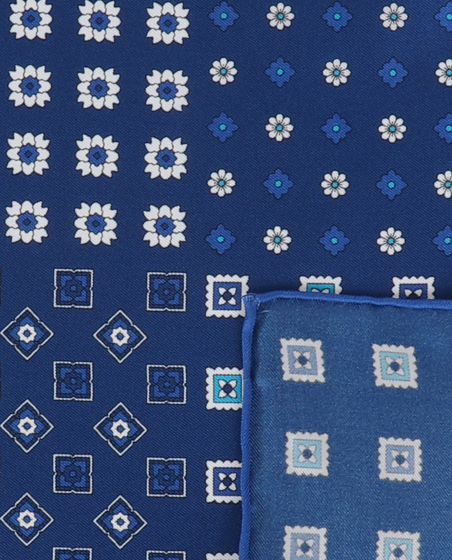 Blue Squares Handkerchief