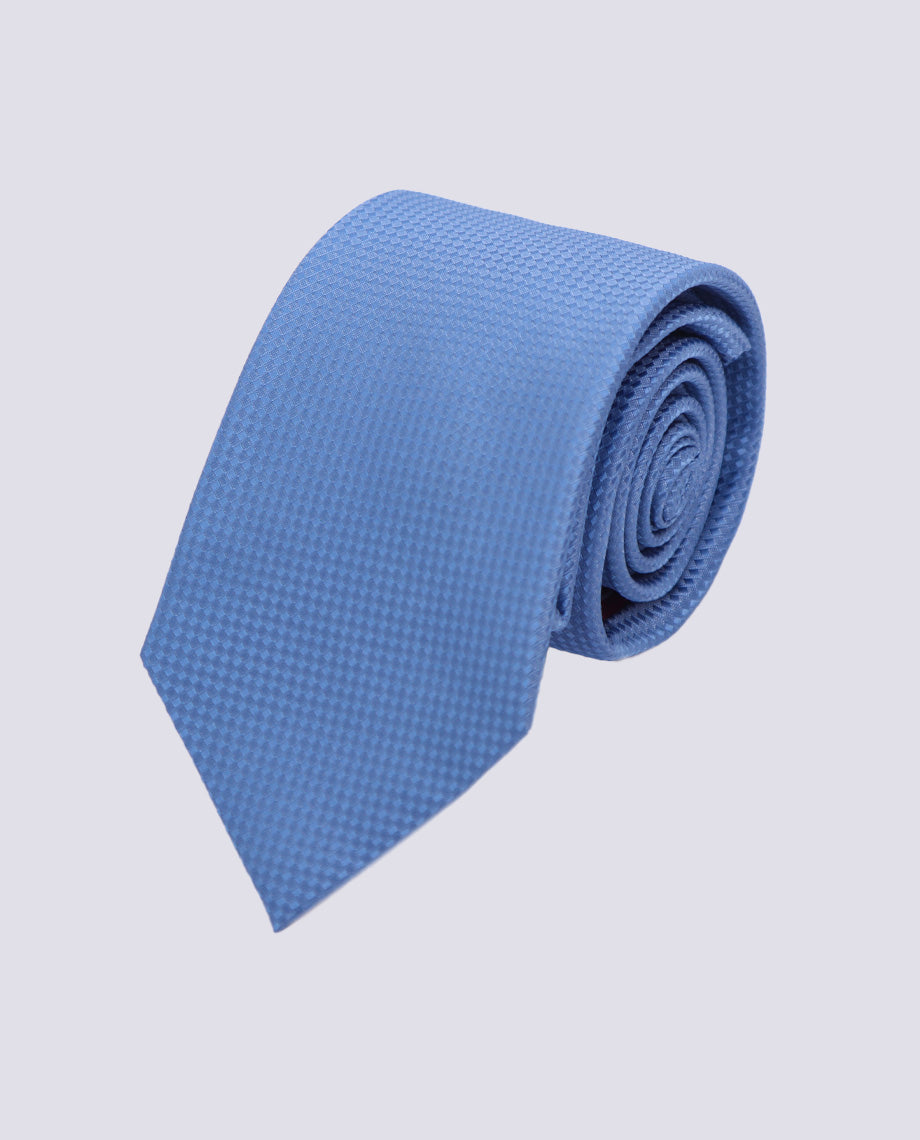 Blue Textured Silk Tie