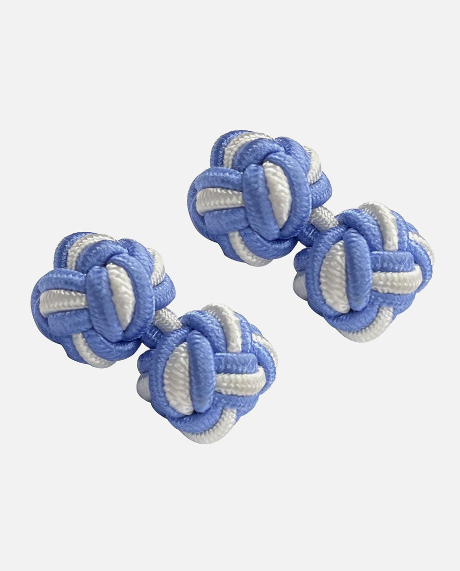 Blue and White Silk Knots
