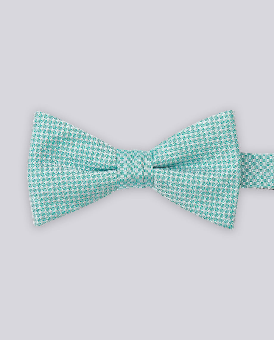 Turquoise Textured Bow Tie