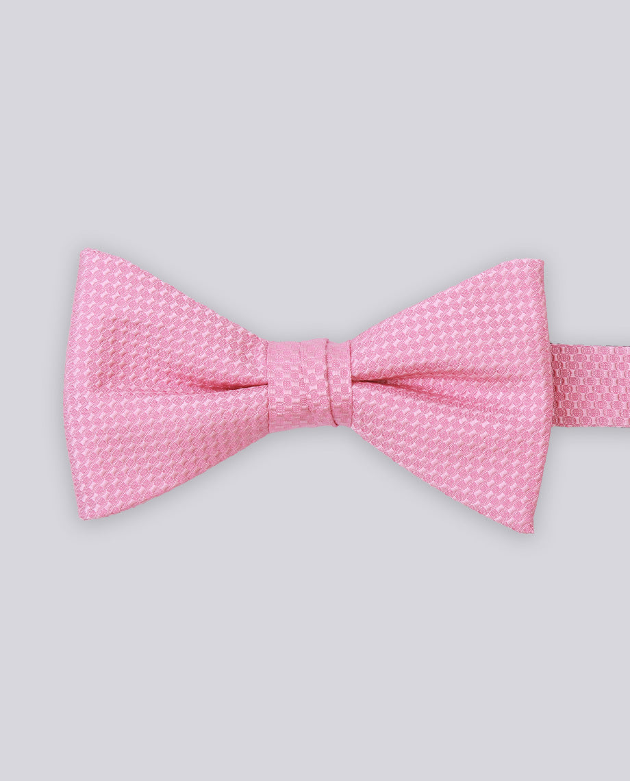 Pink Textured Bow Tie