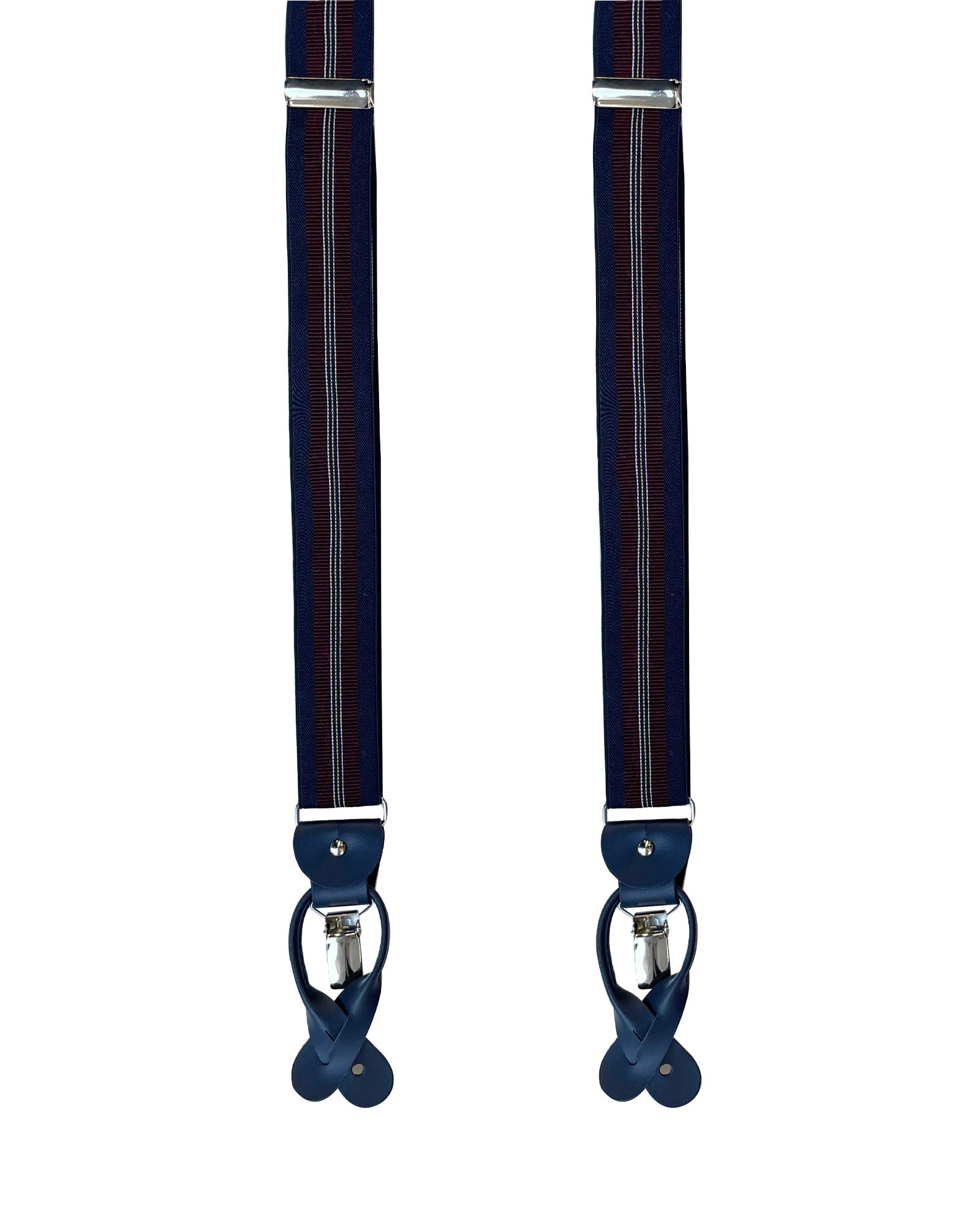 Burgundy Navy Combination Braces/Suspenders