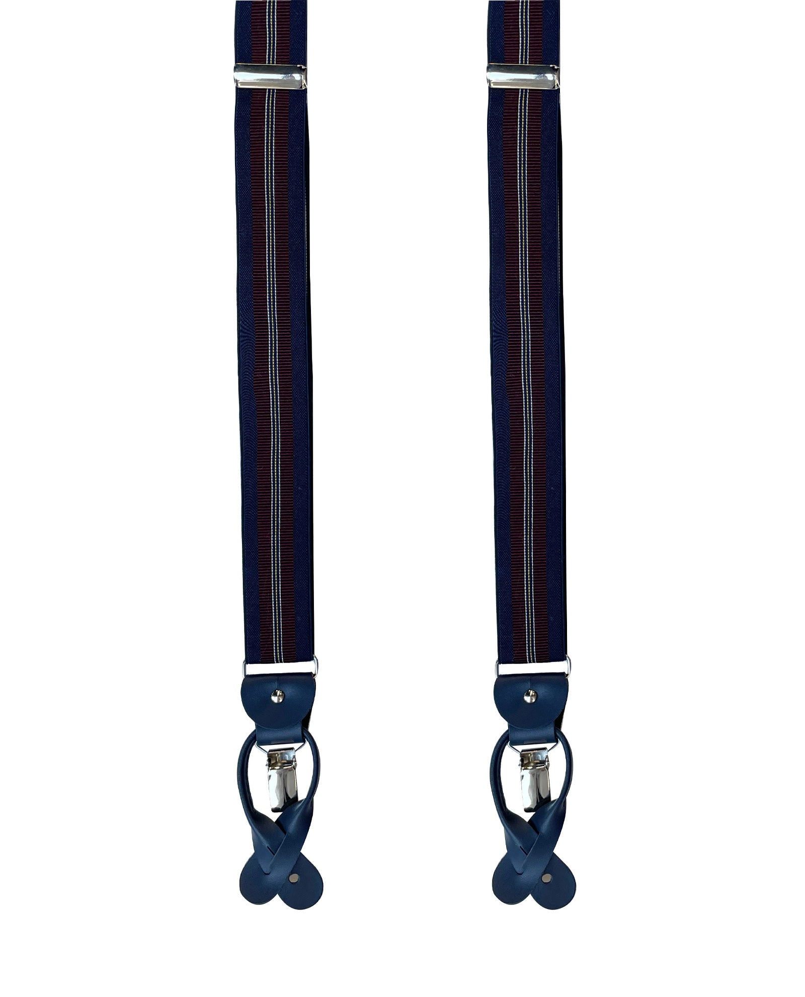 Burgundy Navy Combination Braces/Suspenders