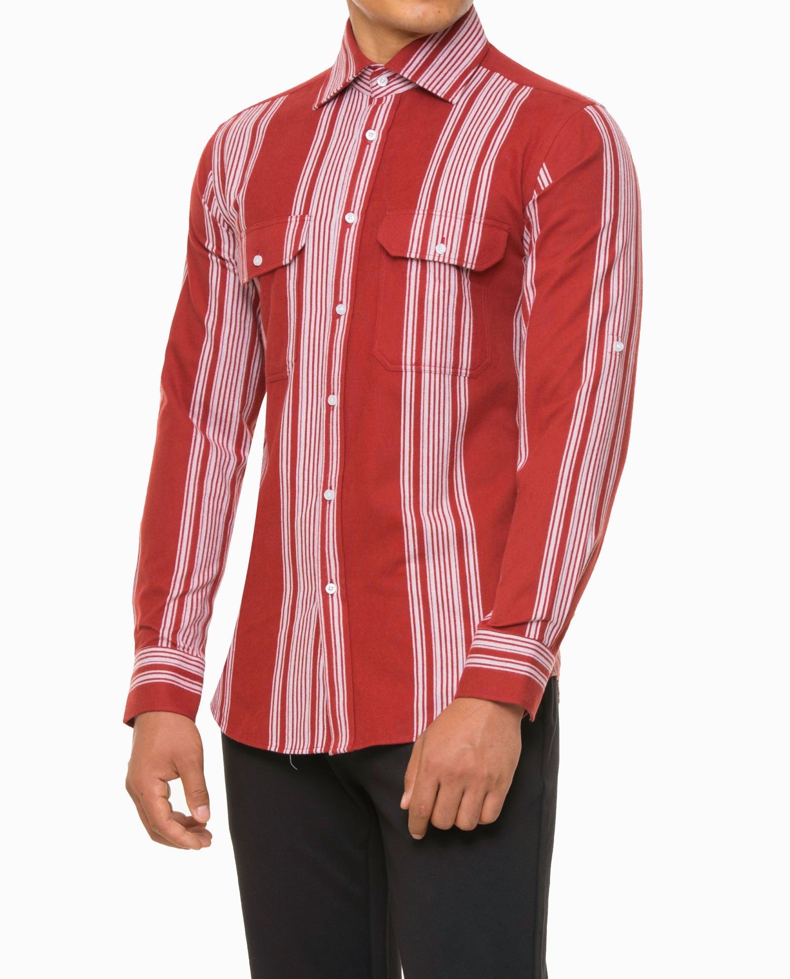 Flannel Burgundy Stripes