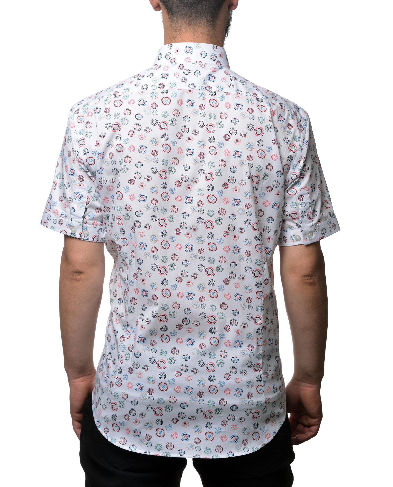 Buttons Pattern Short Sleeve Shirt