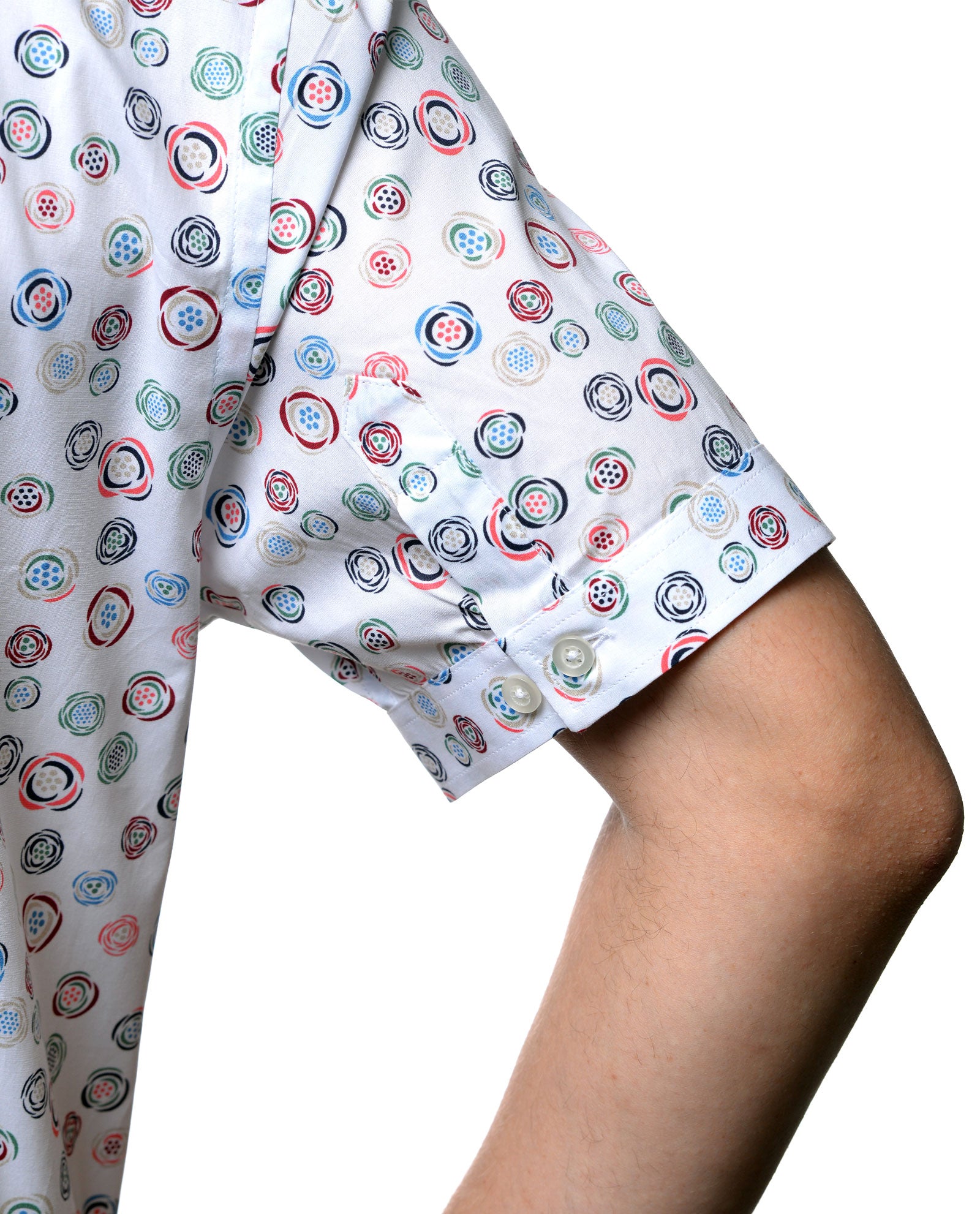Buttons Pattern Short Sleeve Shirt