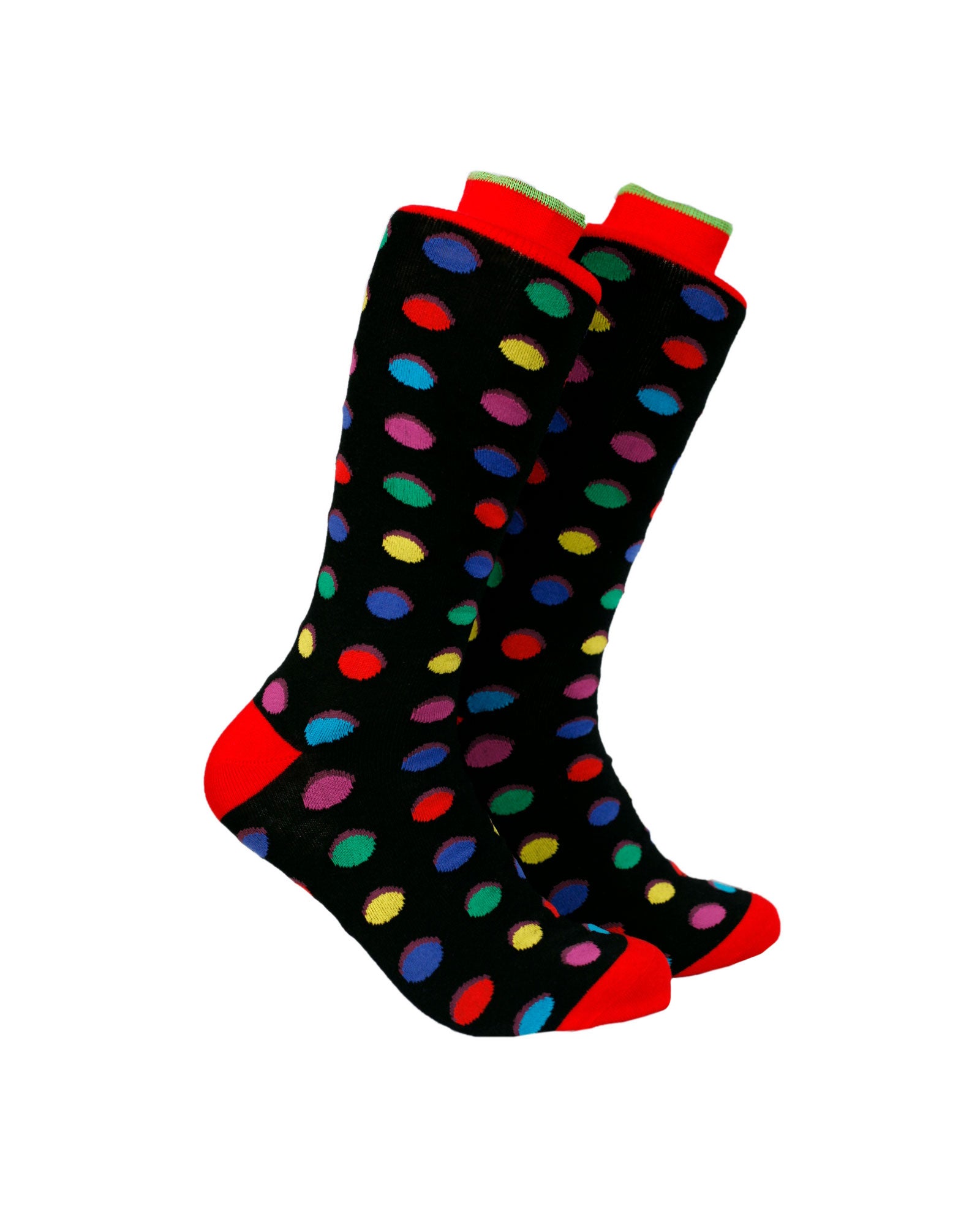 Polka Dot Multicolour on Black
