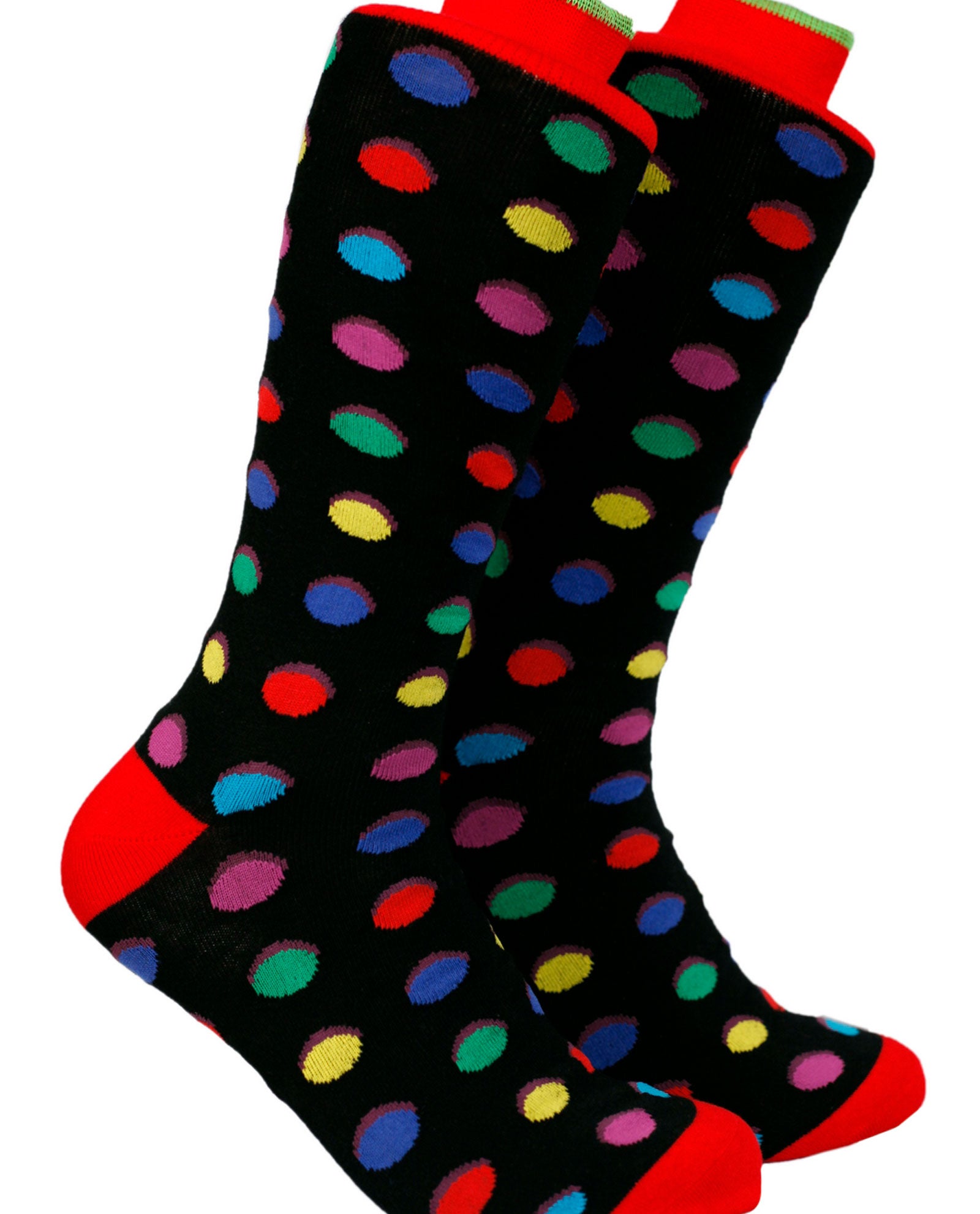 Polka Dot Multicolour on Black