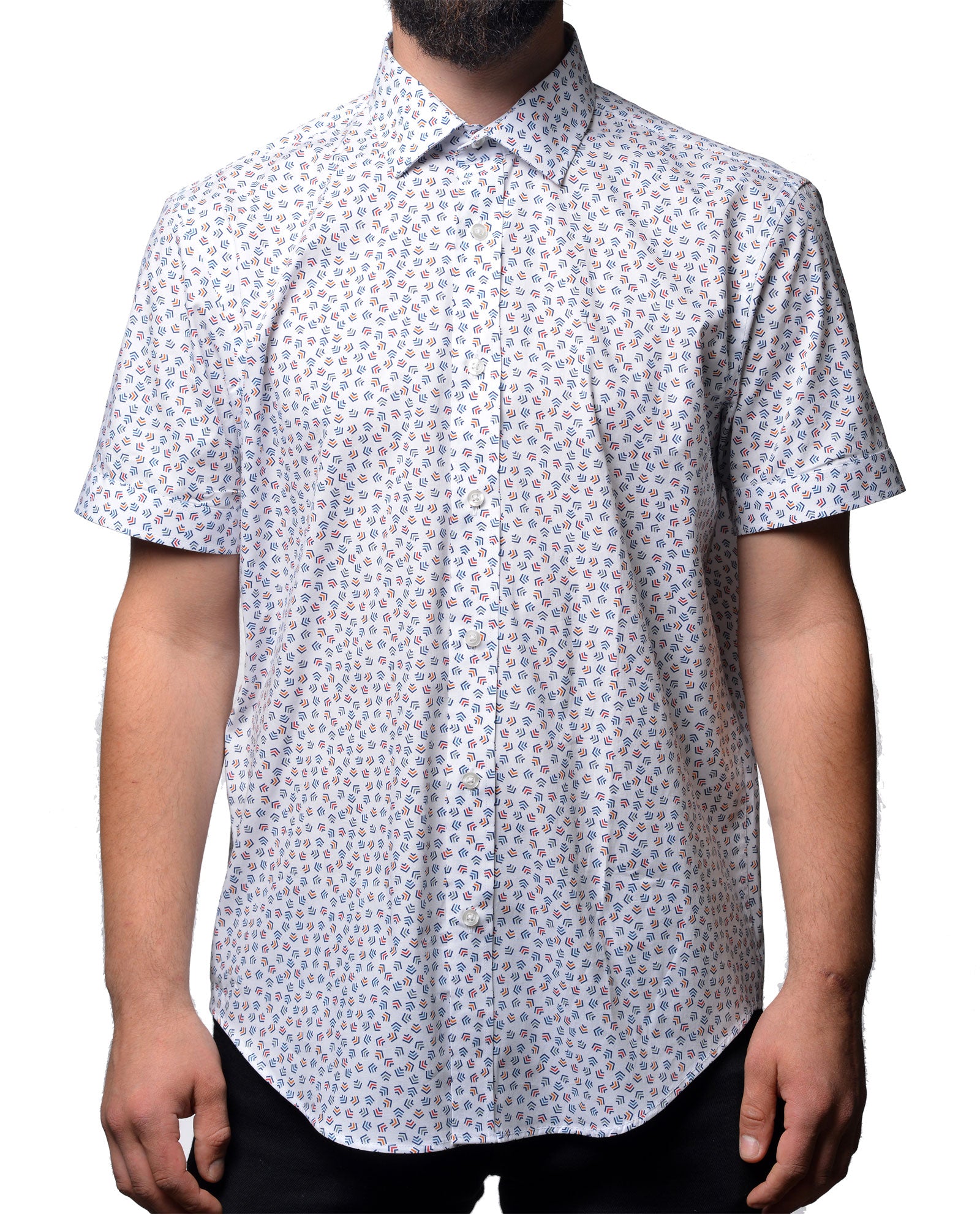 Chevron Pattern Short Sleeve Shirt