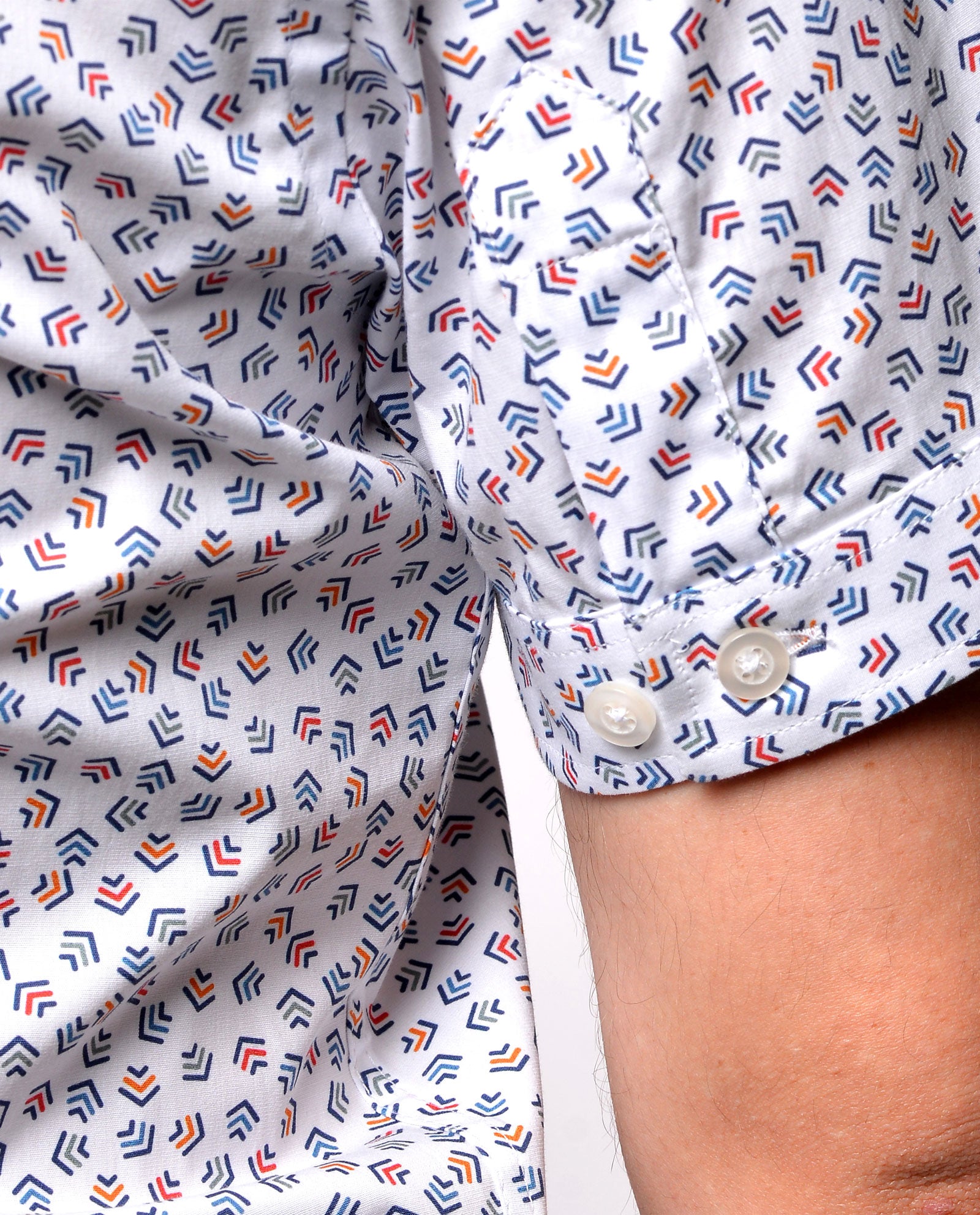 Chevron Pattern Short Sleeve Shirt