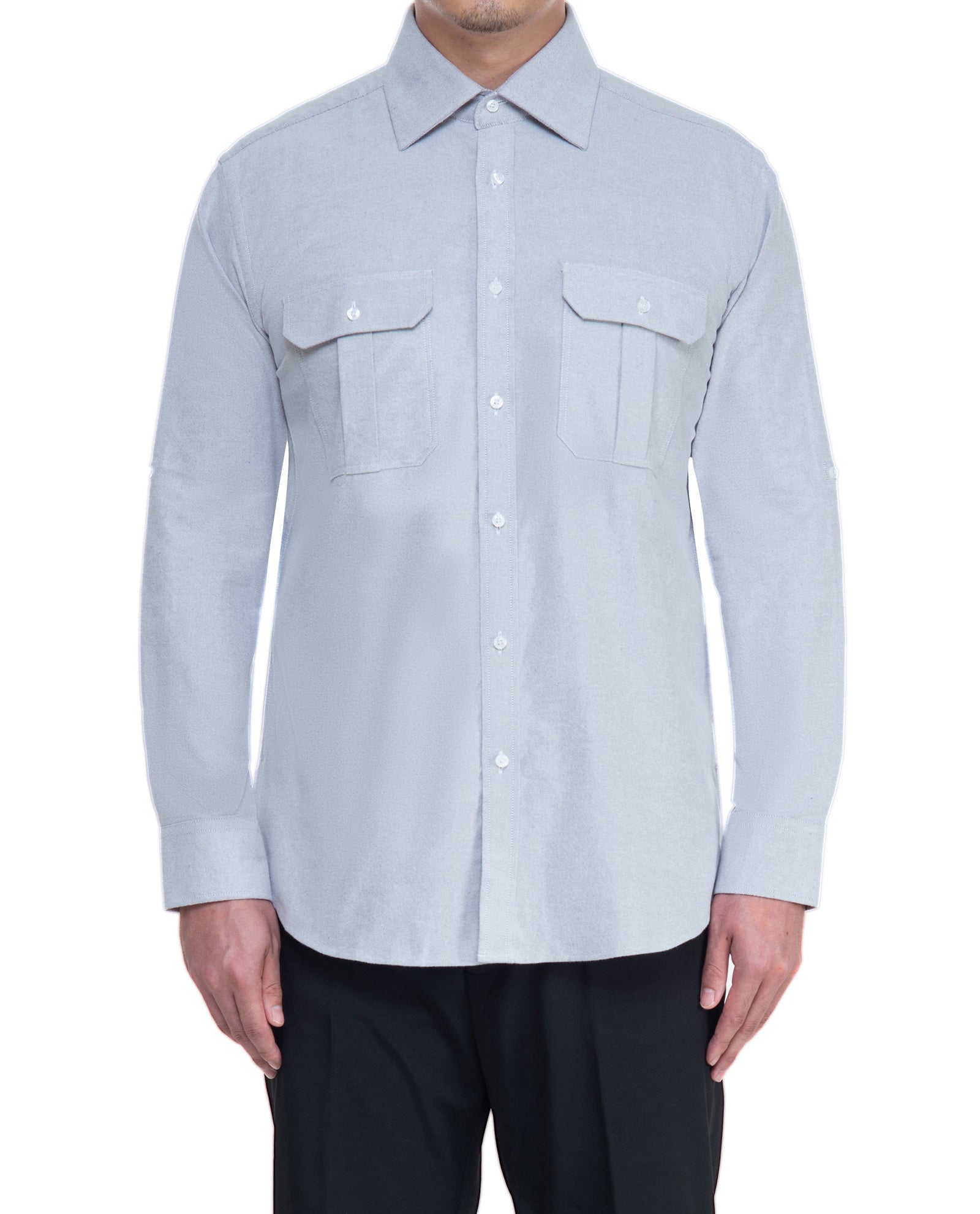 Men's Grey Flannel Sport Shirt