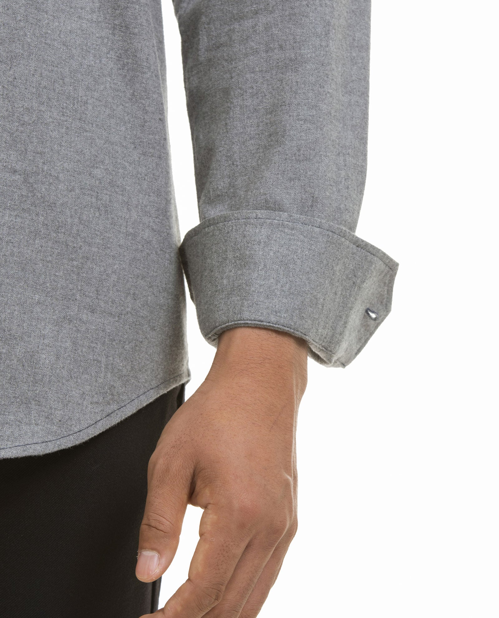 Flannel Light Charcoal Sport Shirt