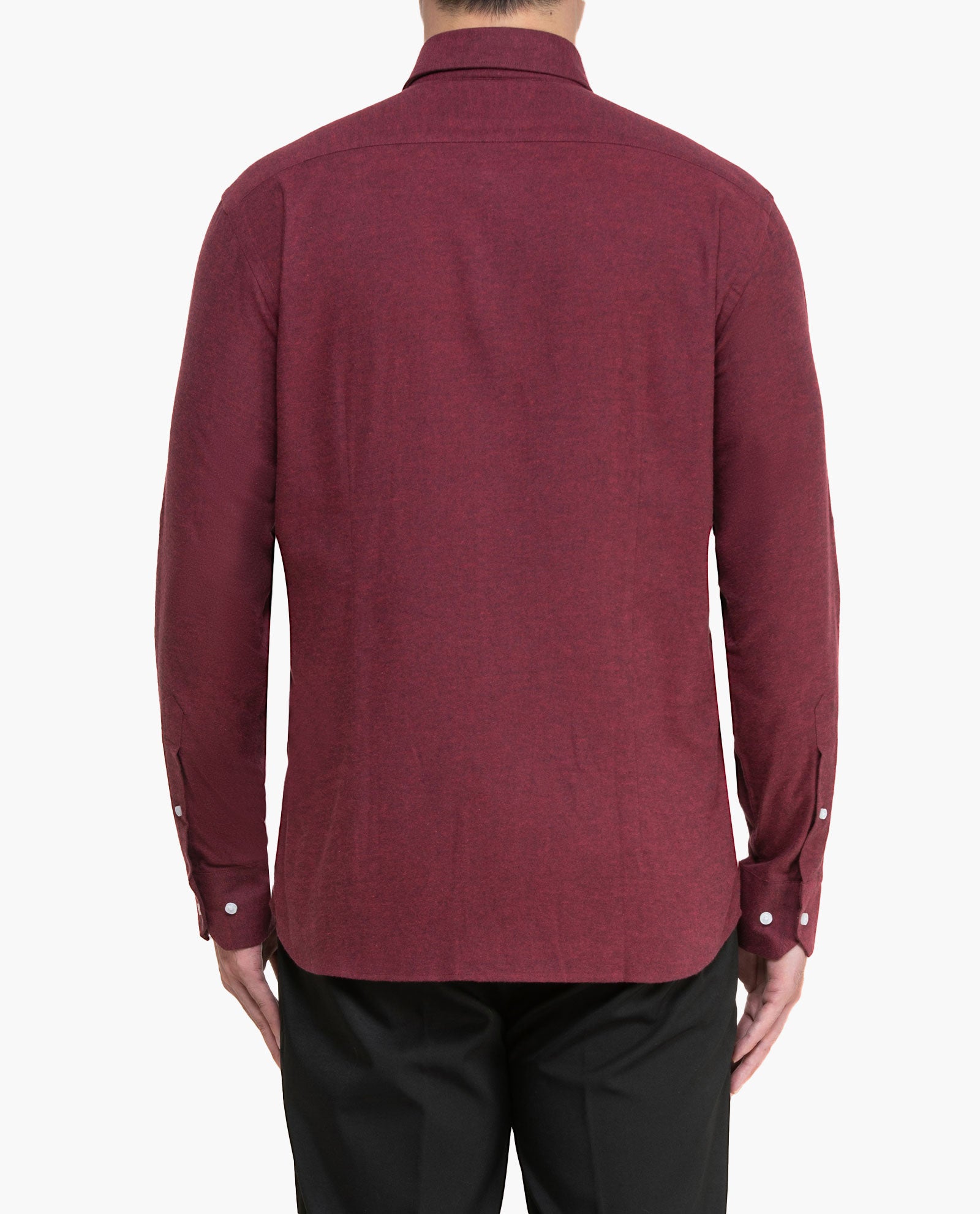 Burgundy Flannel Sport Shirt