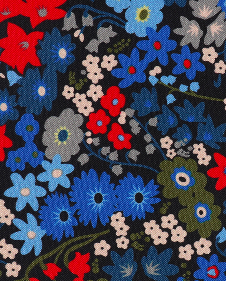 Multicolour Floral on Black