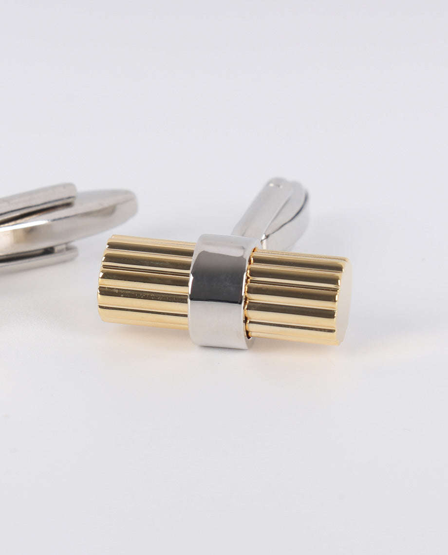 Gold Cylinder Cufflinks
