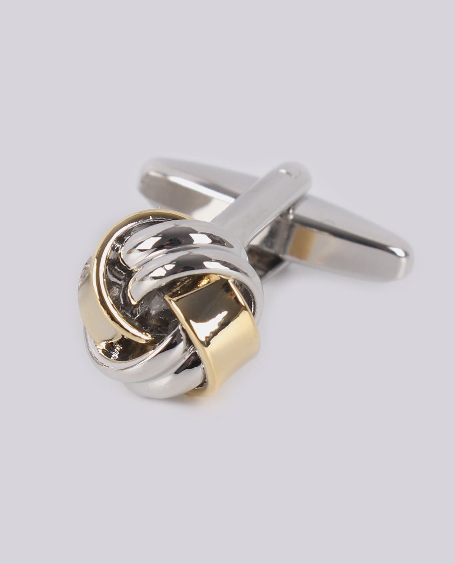 Gold and Silver Knot Cufflinks