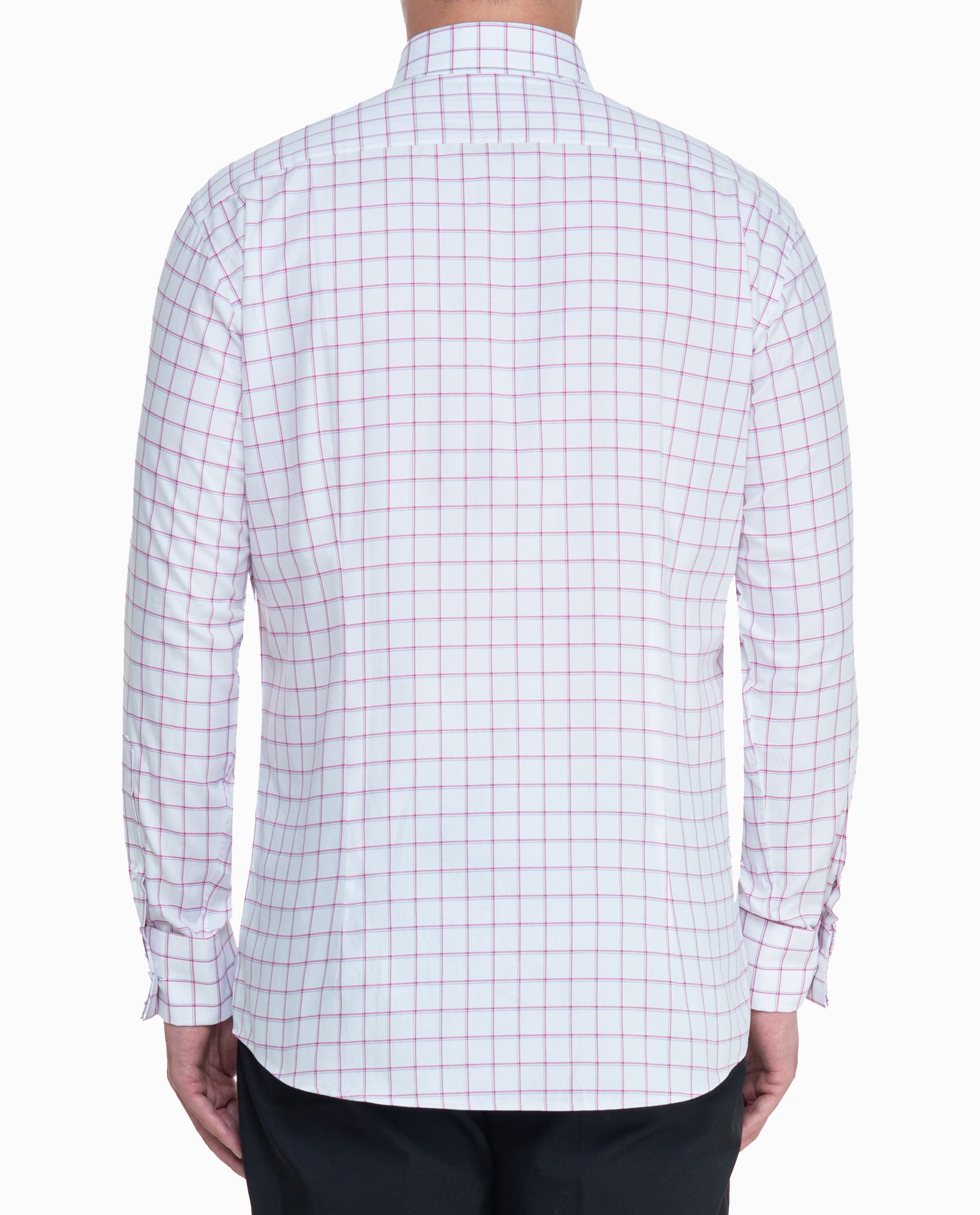 Magenta Blue Windowpane Mens Shirt